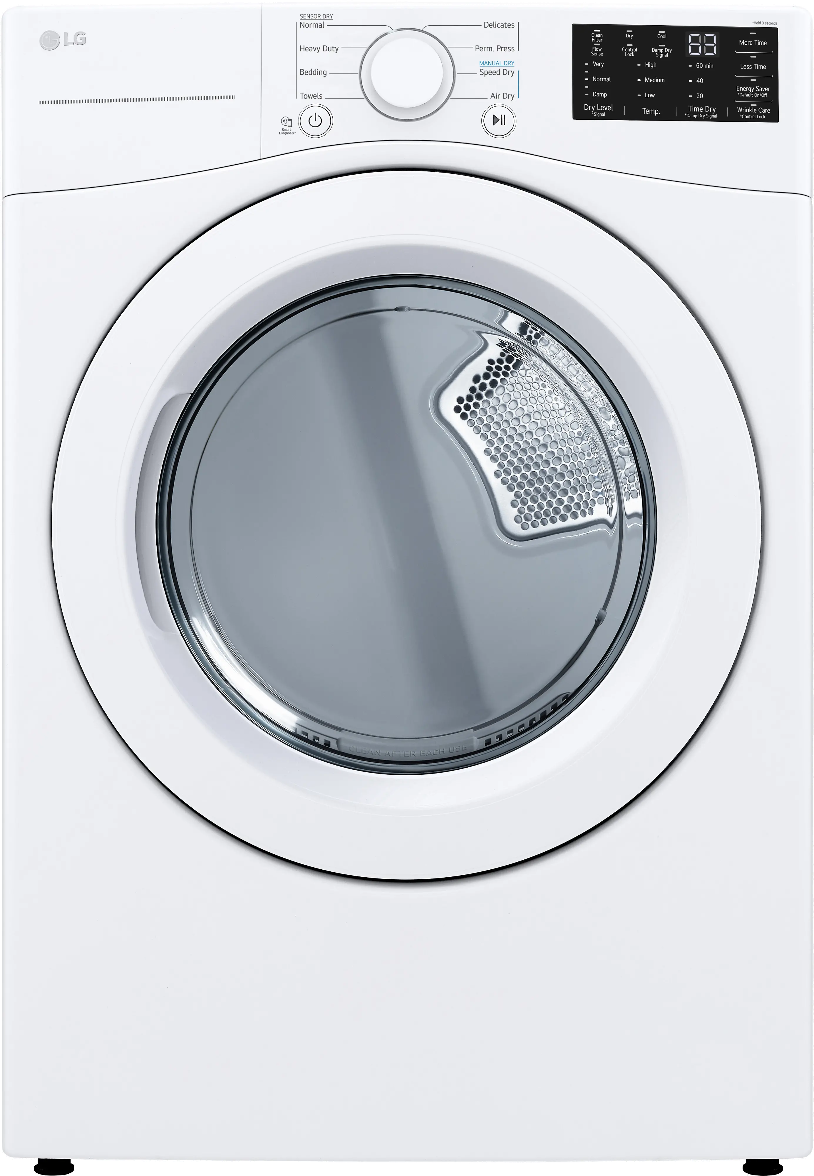 DLE3470W LG 7.4 cu ft Electric Dryer - White 3470W-1