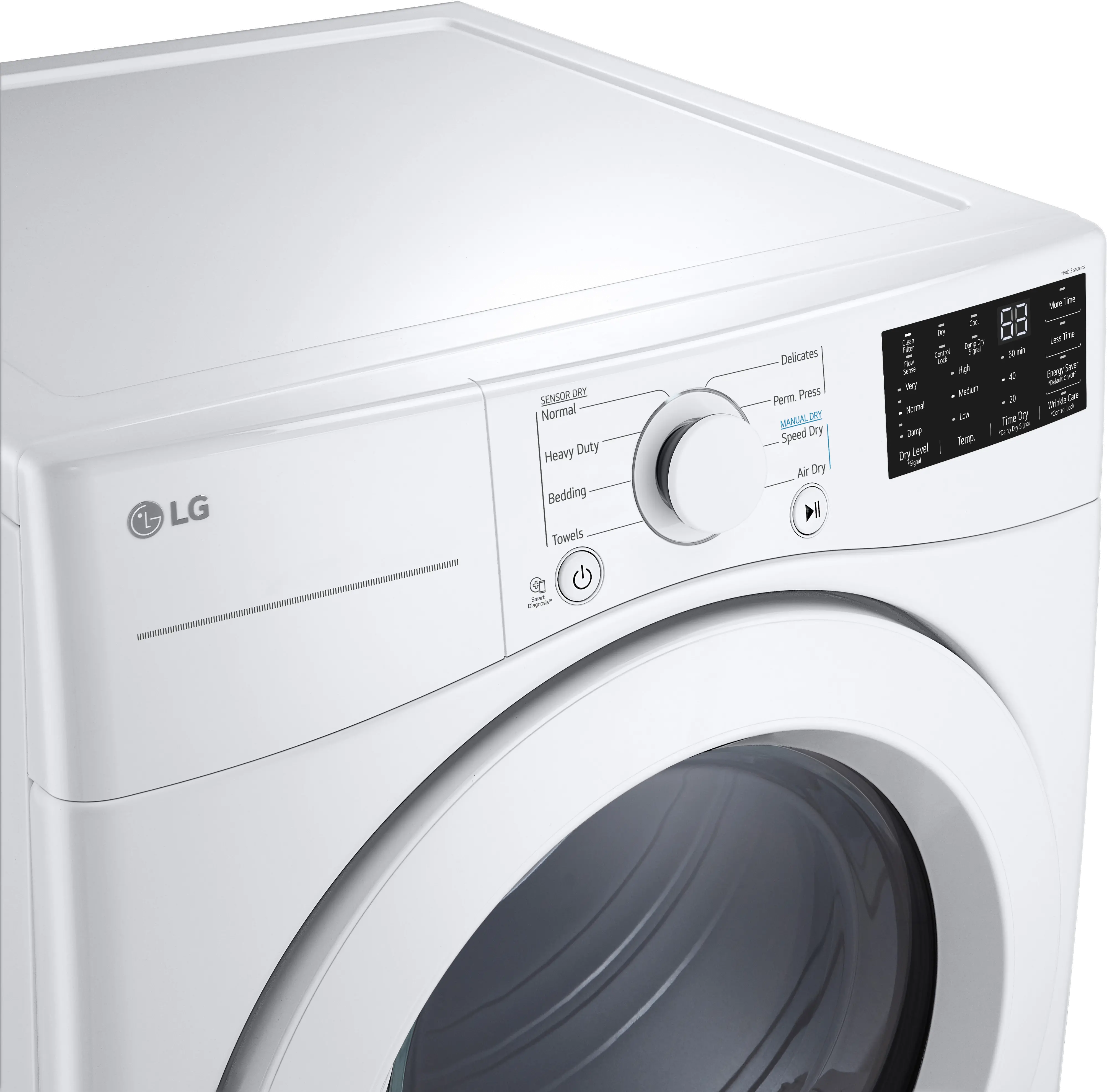 DLE3470W LG 7.4 cu ft Electric Dryer - White 3470W-2