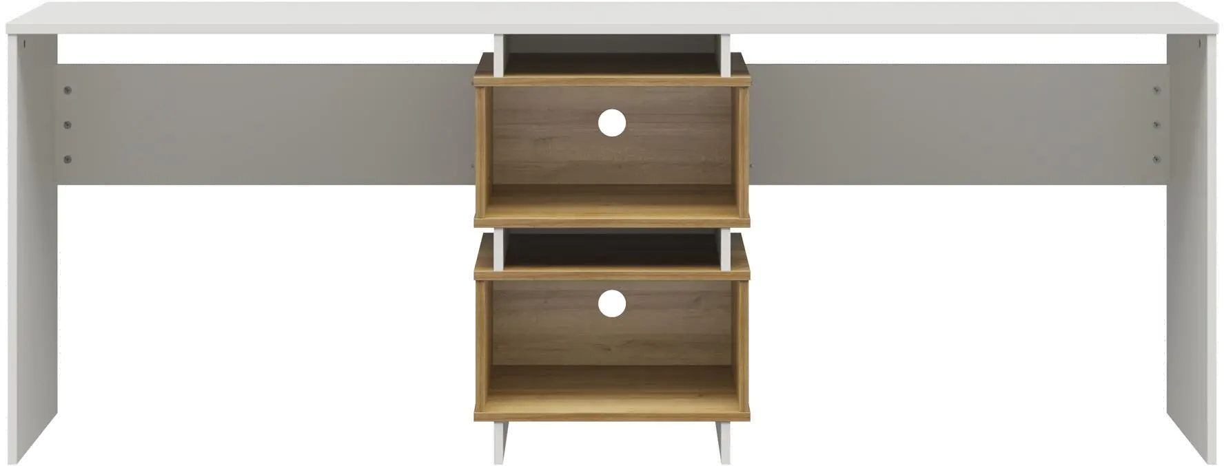 Nelson White & Natural Oak 2 Way Desk-1