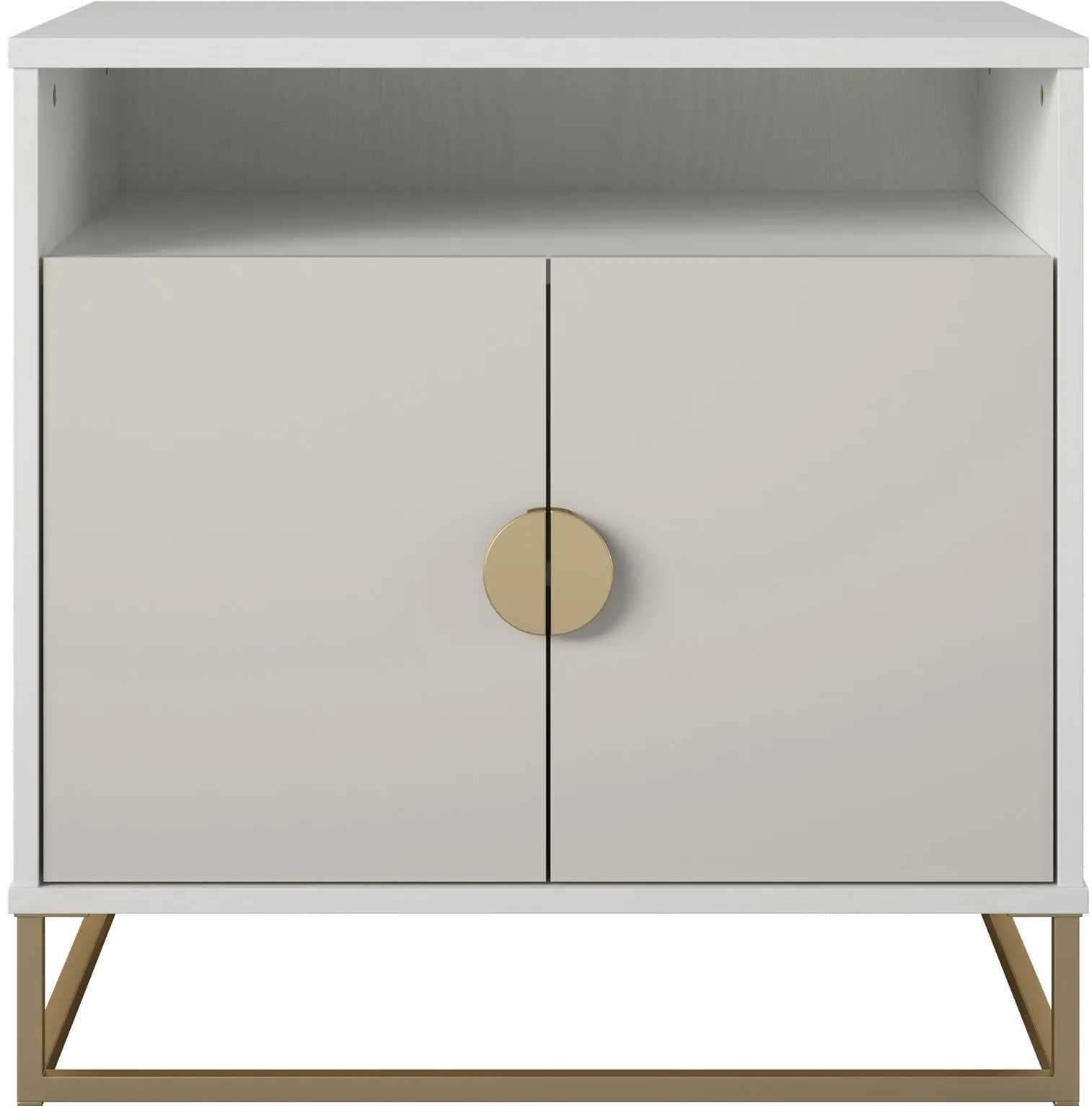 Paris Hilton x Novogratz Kelly Glam White Accent Cabinet-1