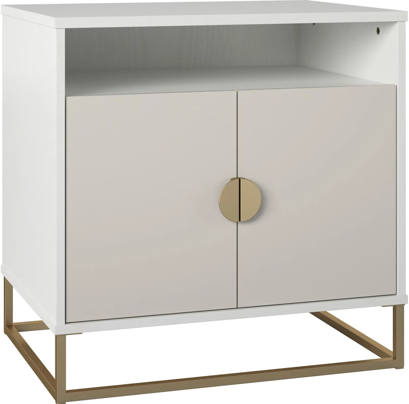 Paris Hilton x Novogratz Kelly Glam White Accent Cabinet-3