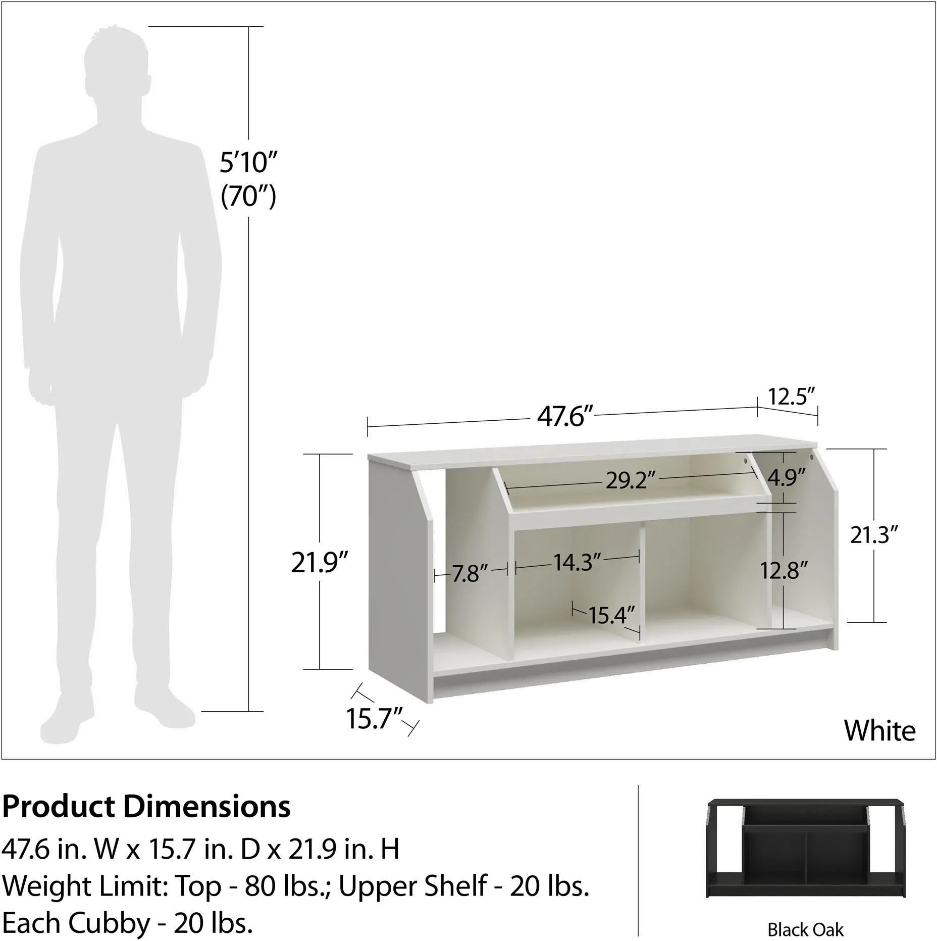 The Loft 47  Black Oak TV Stand-7