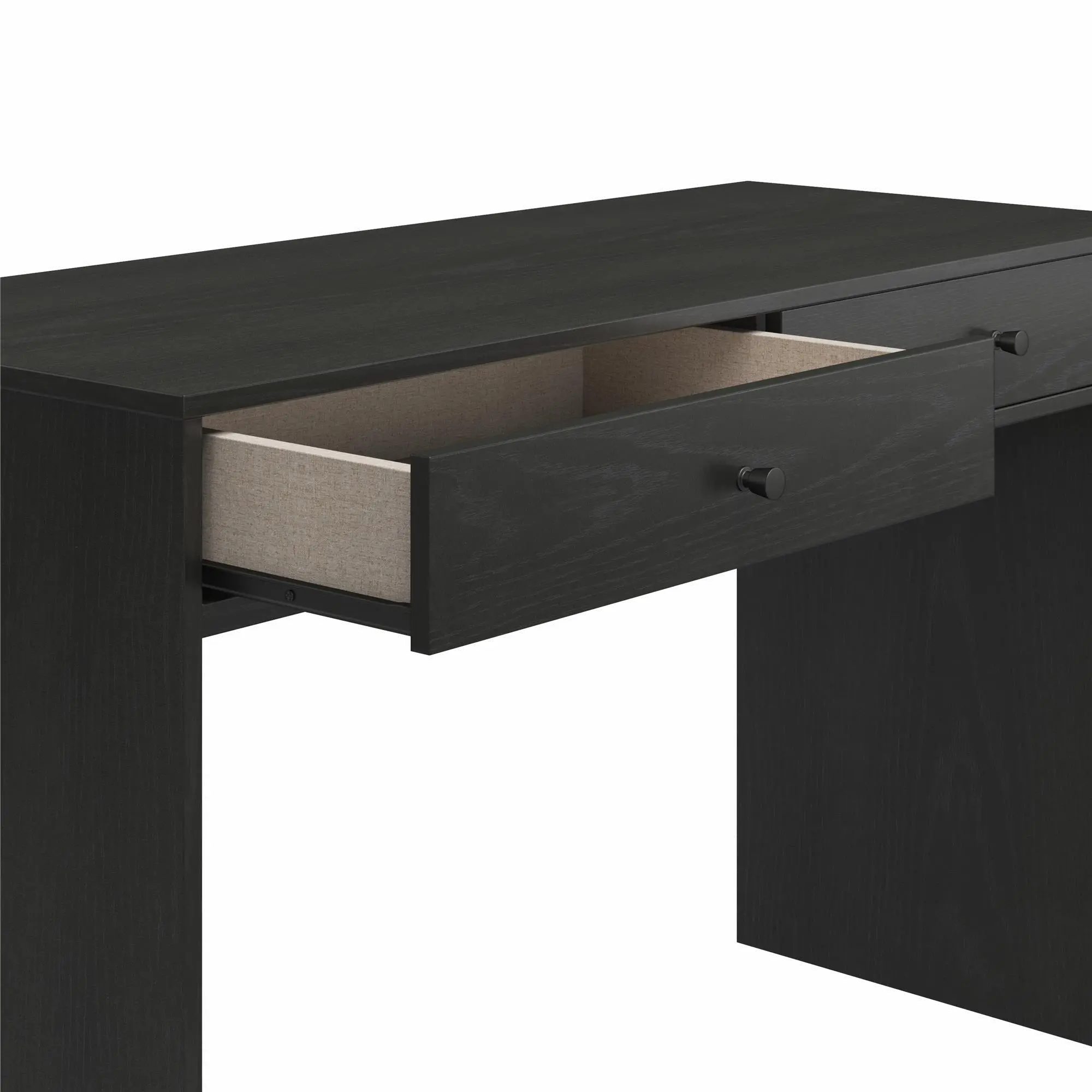 The Loft Black Oak 2-Drawer Writing Desk-6