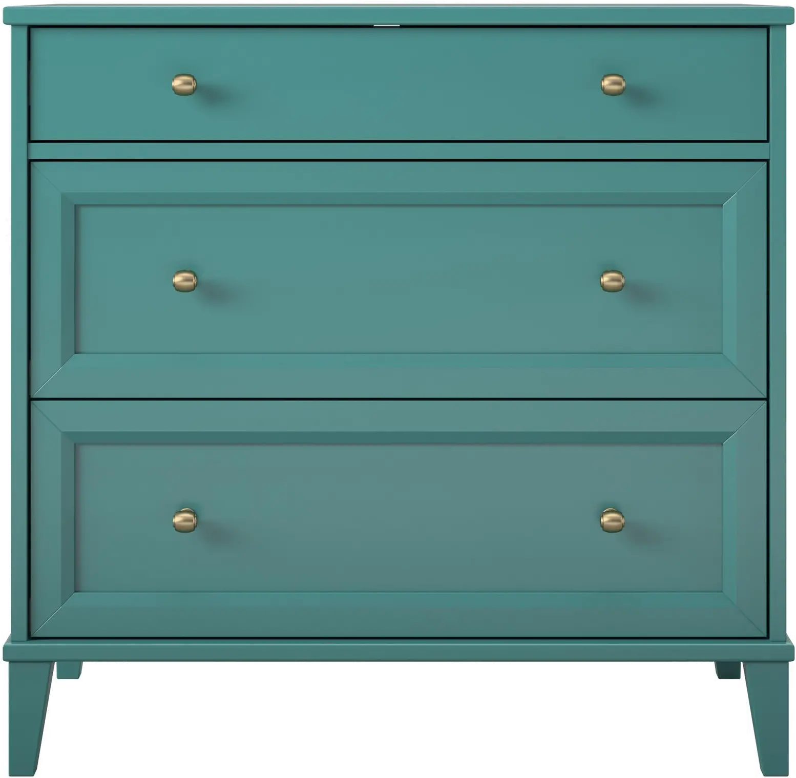 Monticello Emerald Green 2 Drawer Cabinet w/ Pull-out Desk-1