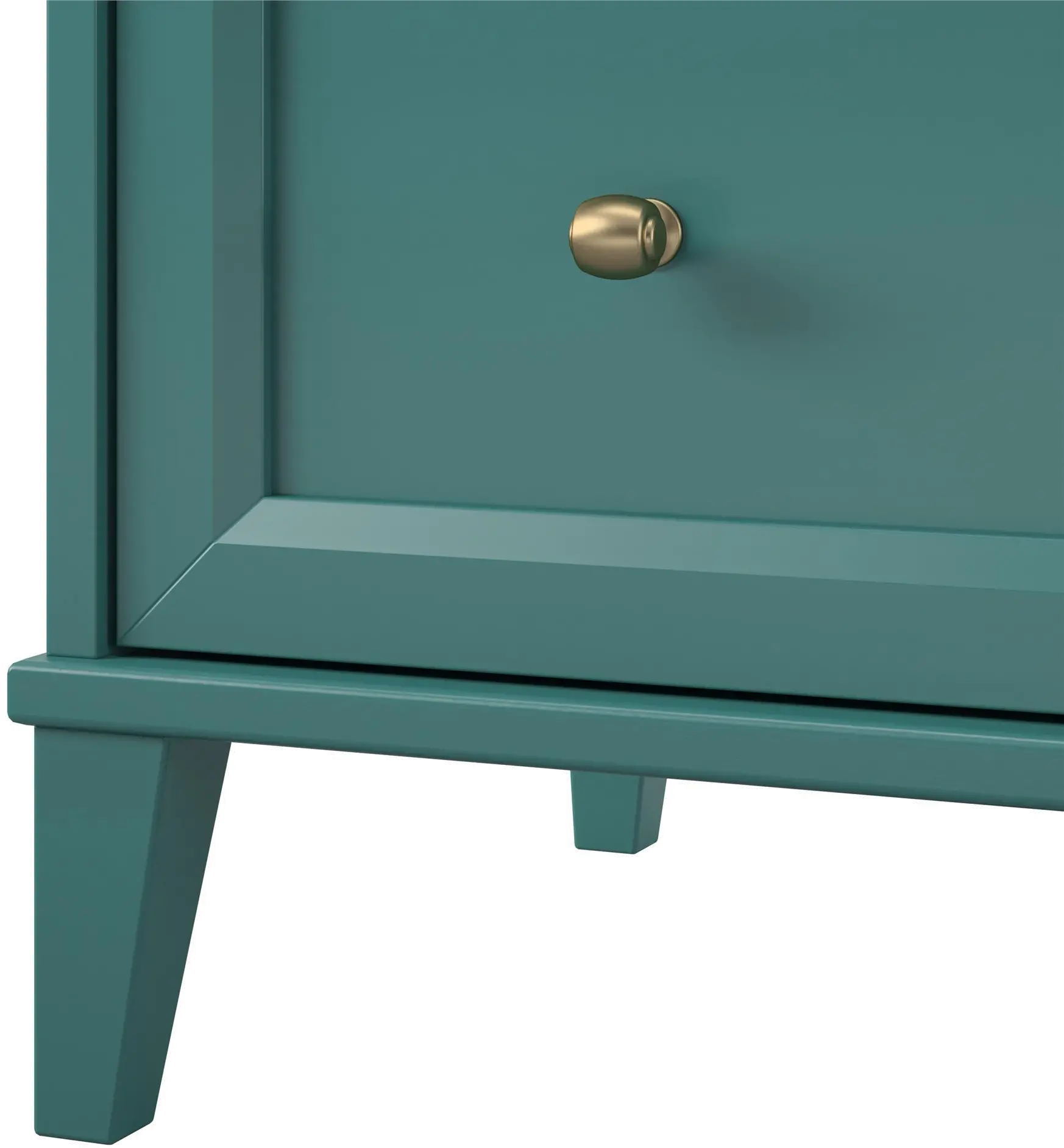 Monticello Emerald Green 2 Drawer Cabinet w/ Pull-out Desk-6