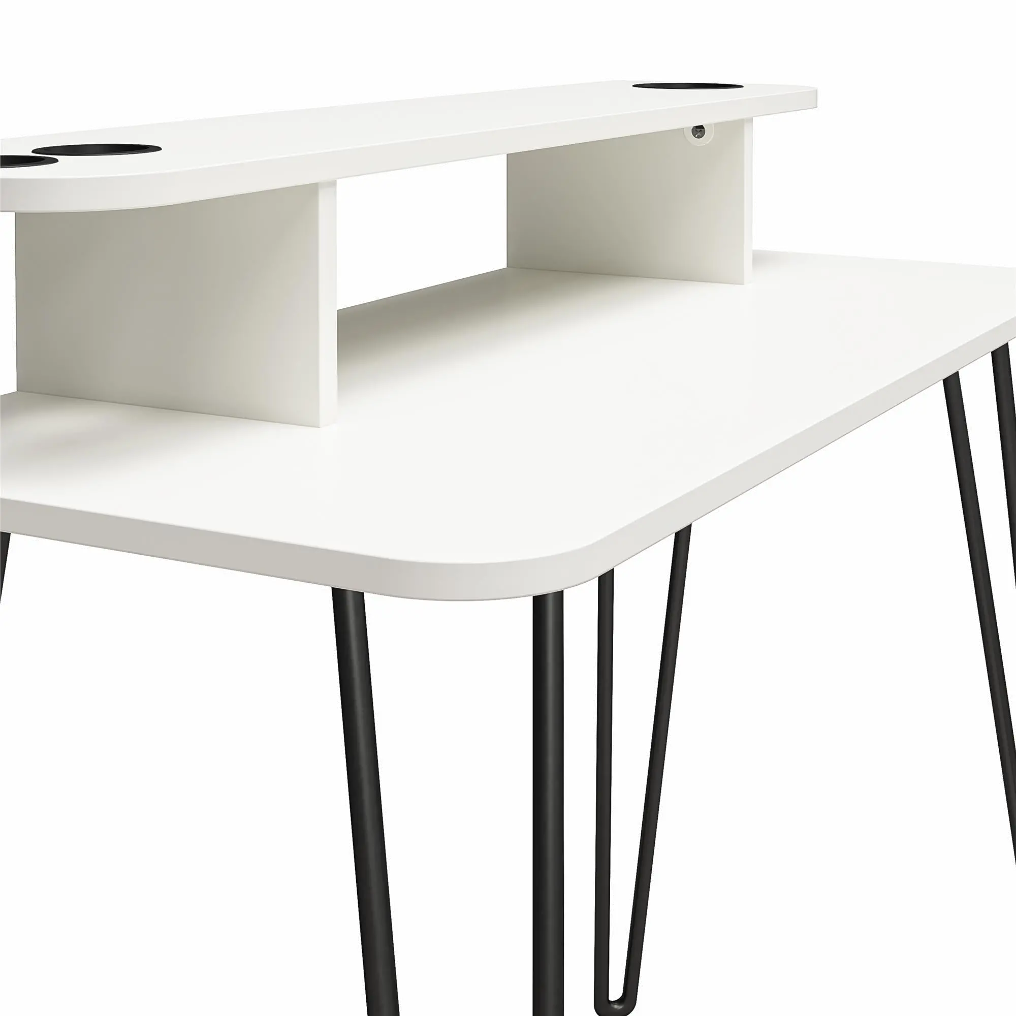 Kimberly White Mid-Century Modern Vanity-7