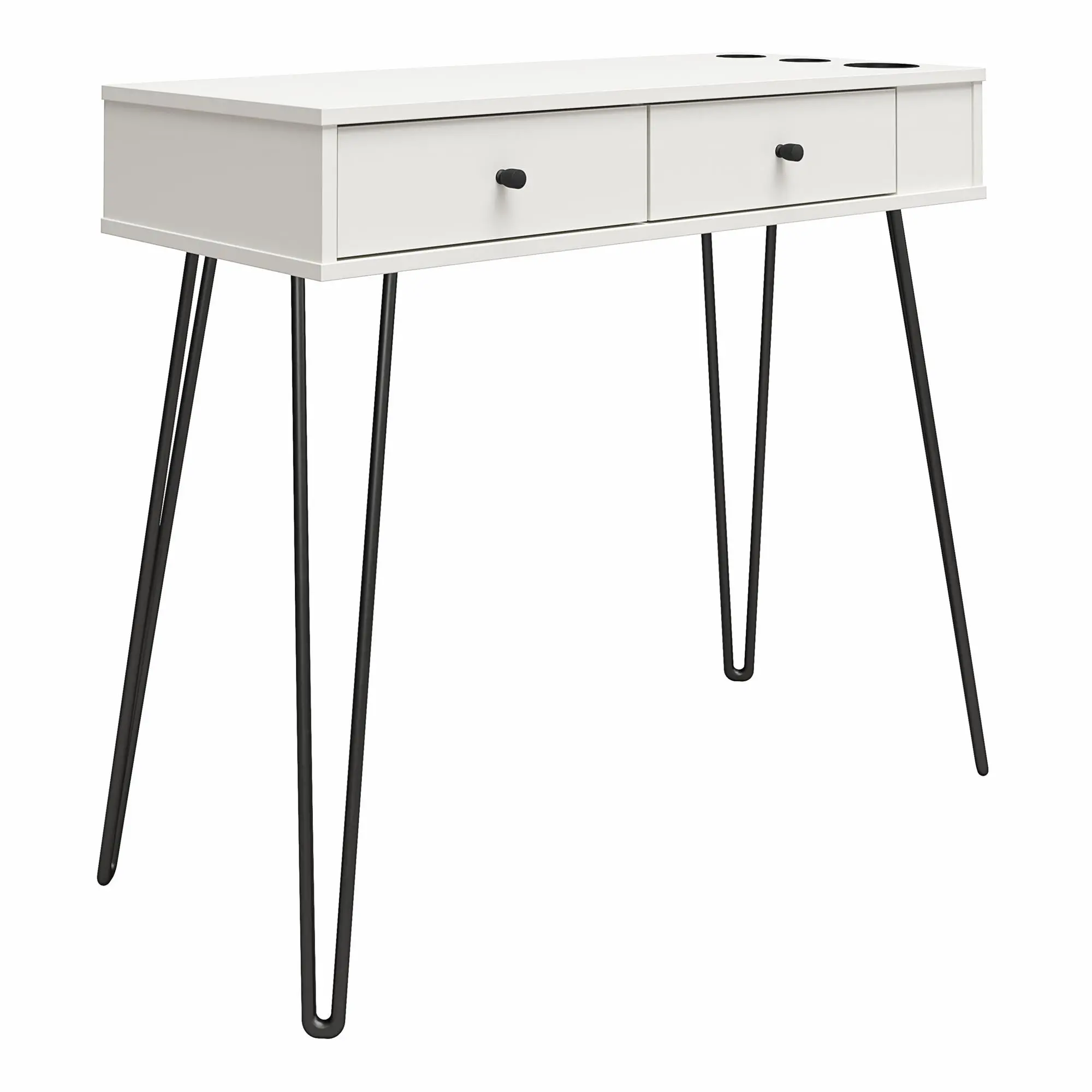 Kimberly White Vanity with Drawers-4