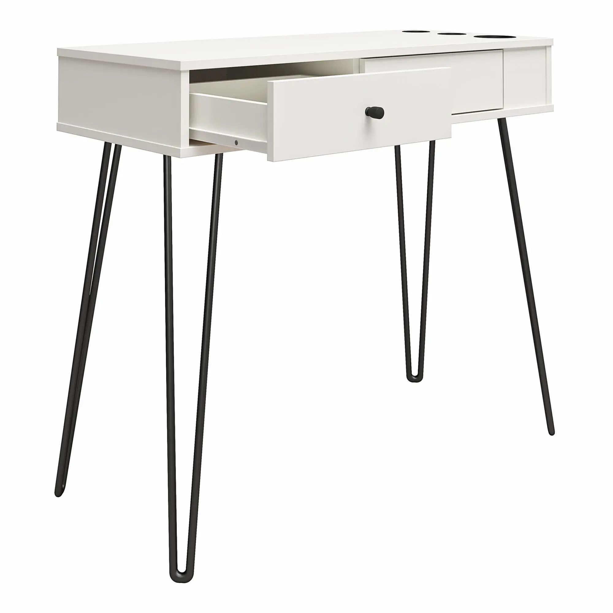 Kimberly White Vanity with Drawers-5
