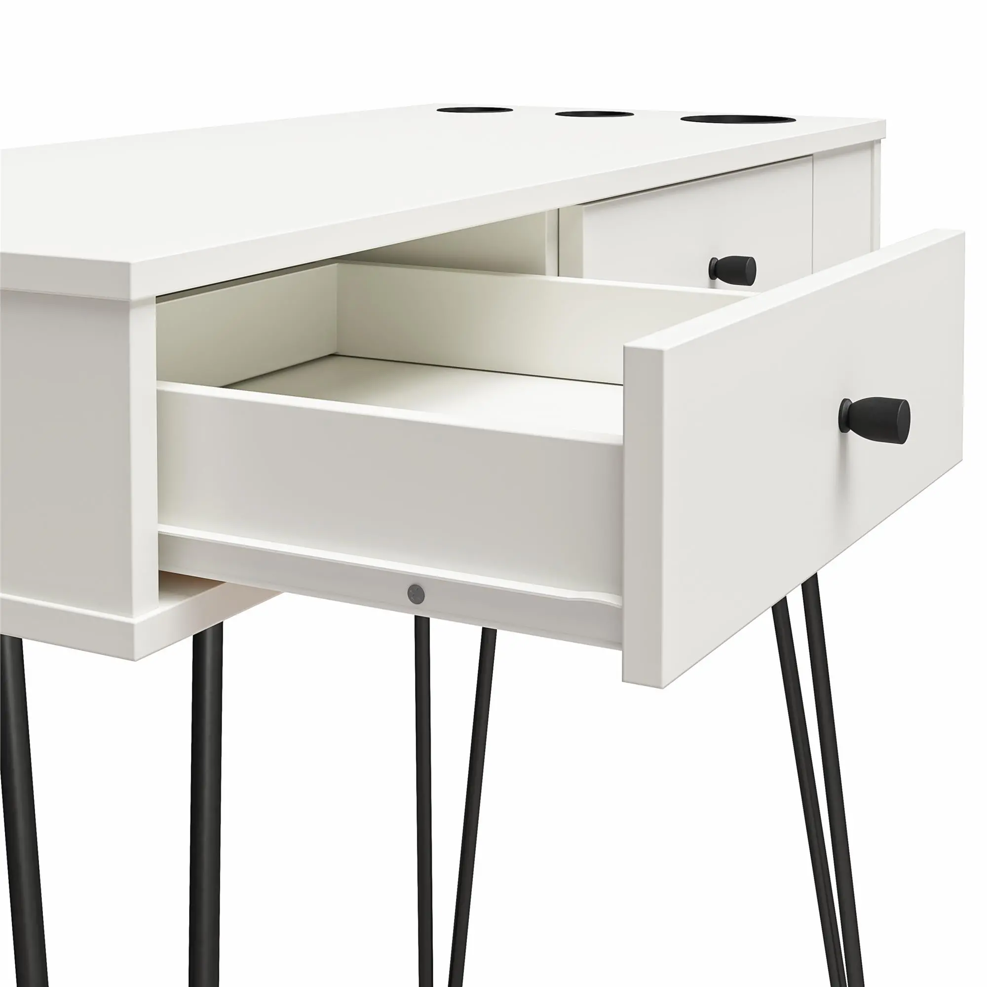 Kimberly White Vanity with Drawers-6