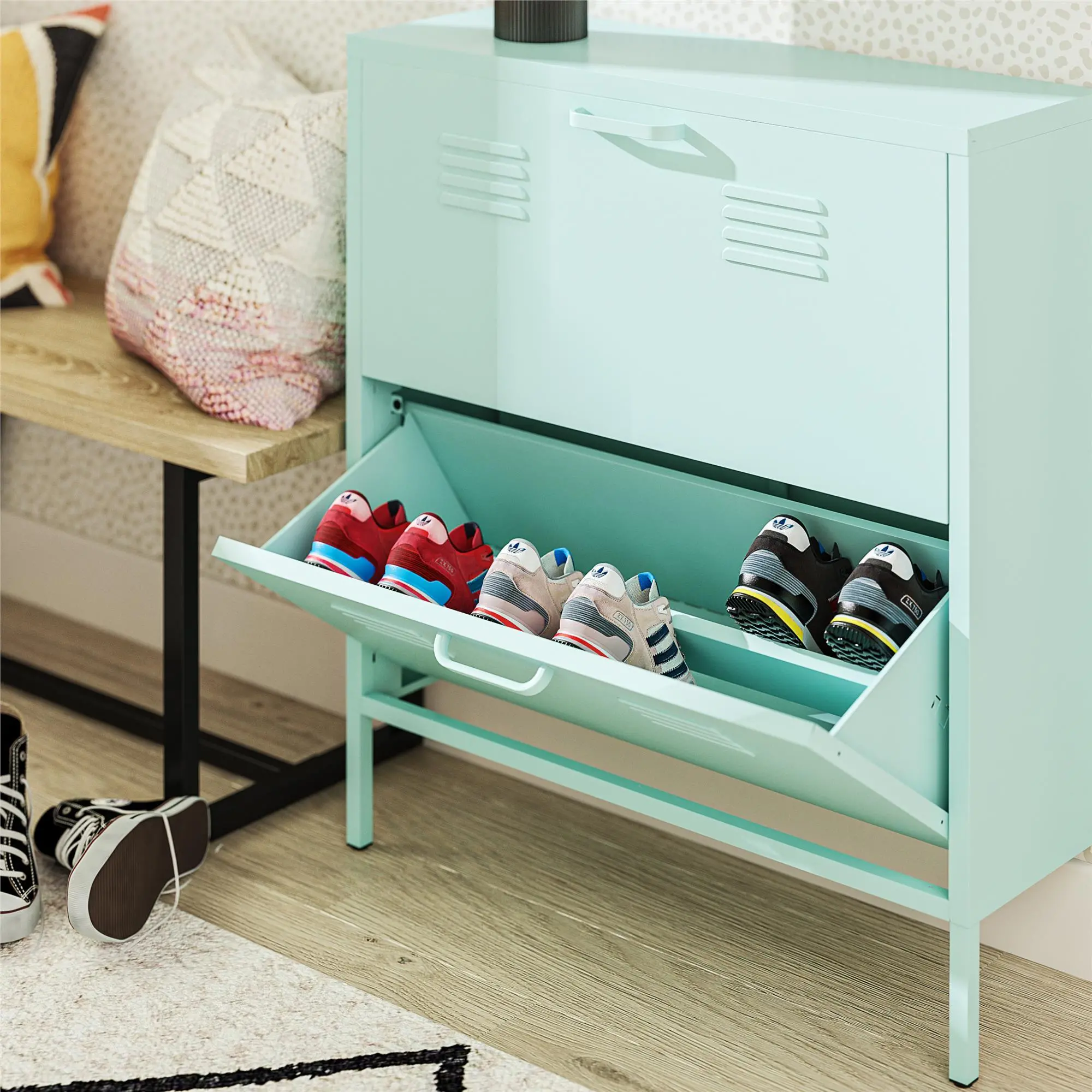 Cache Mint Locker-Style Shoe Storage Cabinet-3