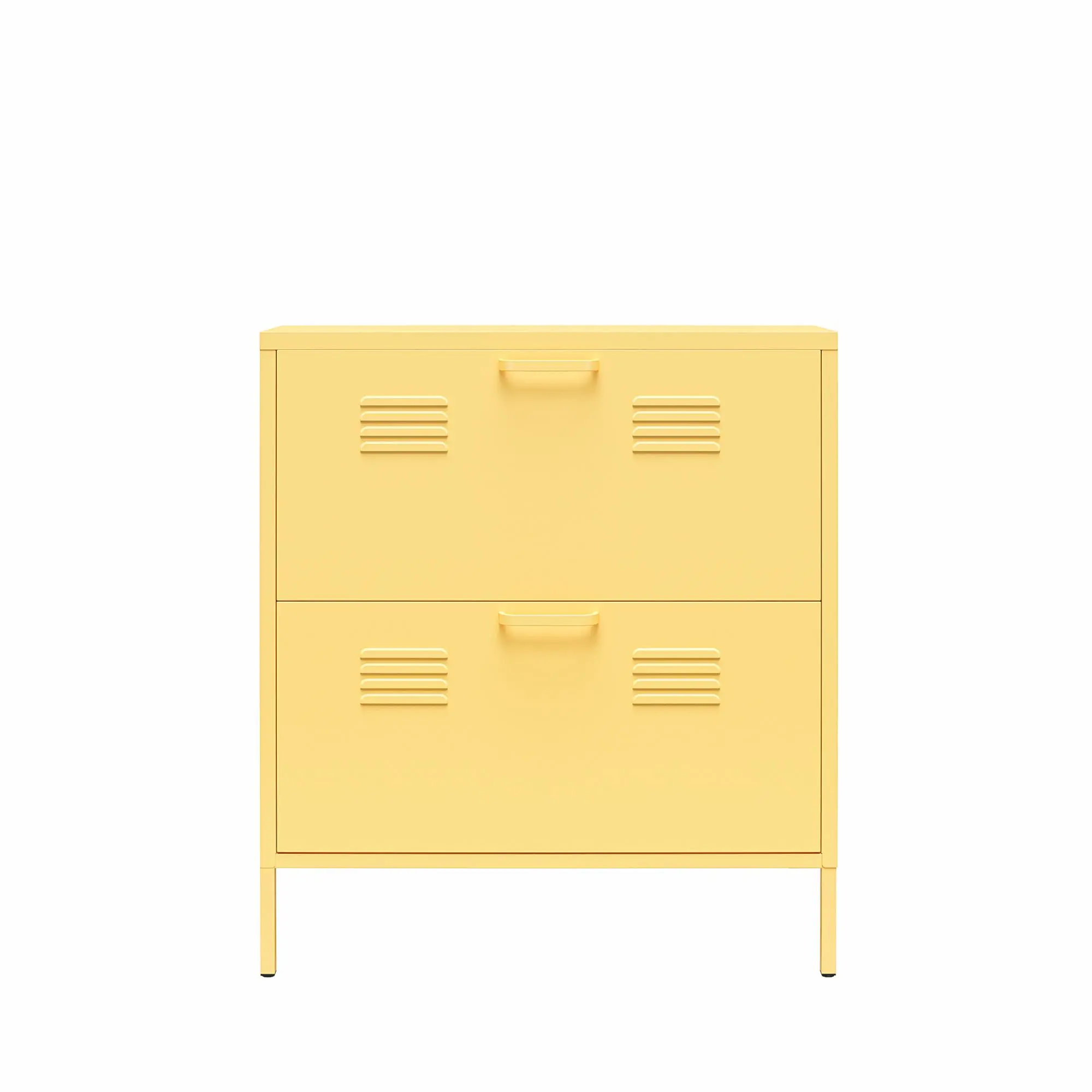 Cache Yellow Locker-Style Shoe Storage Cabinet-2