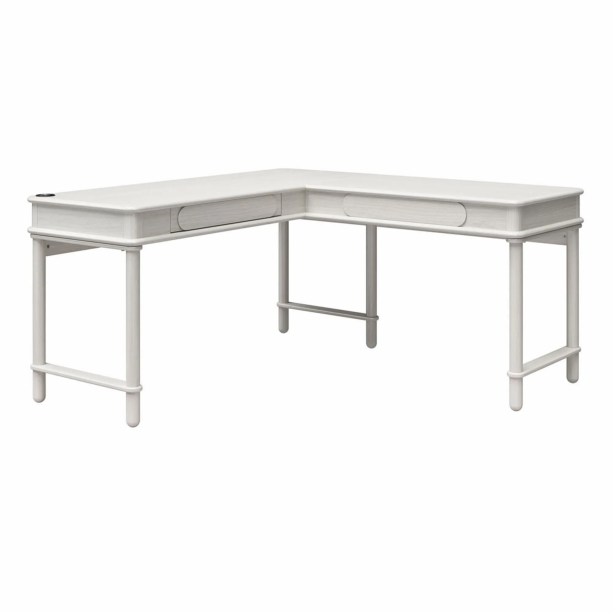 Selena Rustic White Lift-top L-Shaped Desk-3