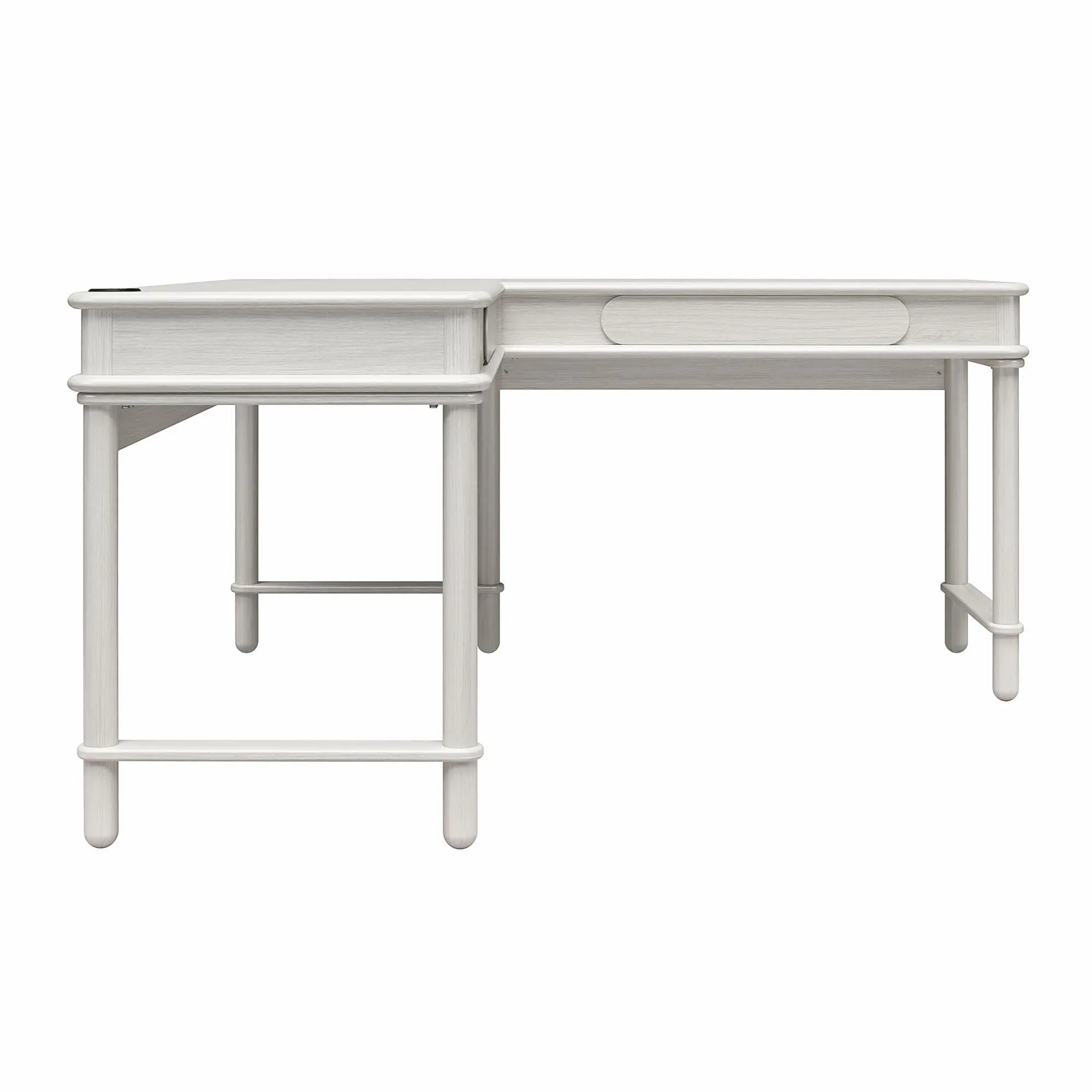 Selena Rustic White Lift-top L-Shaped Desk-4