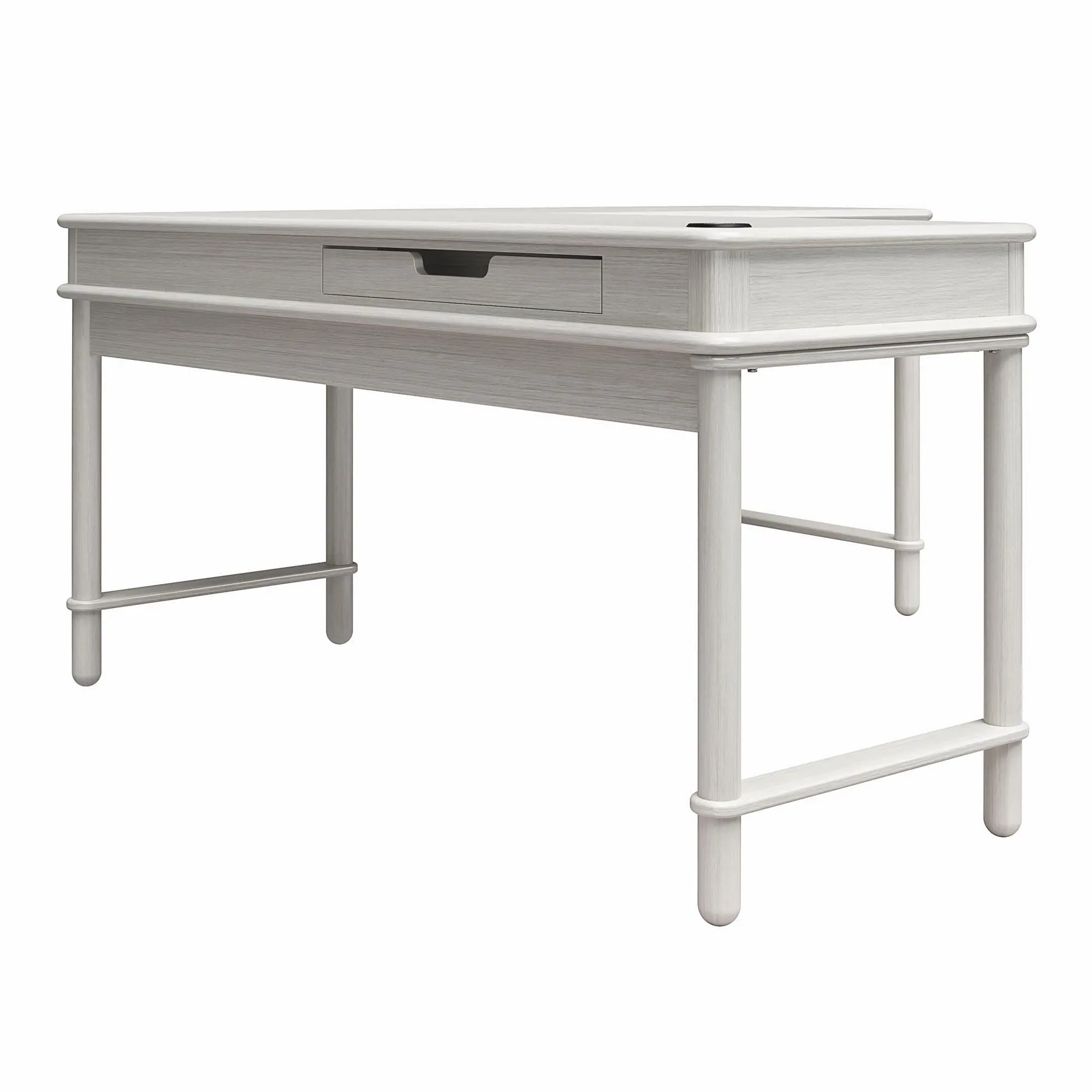 Selena Rustic White Lift-top L-Shaped Desk-5