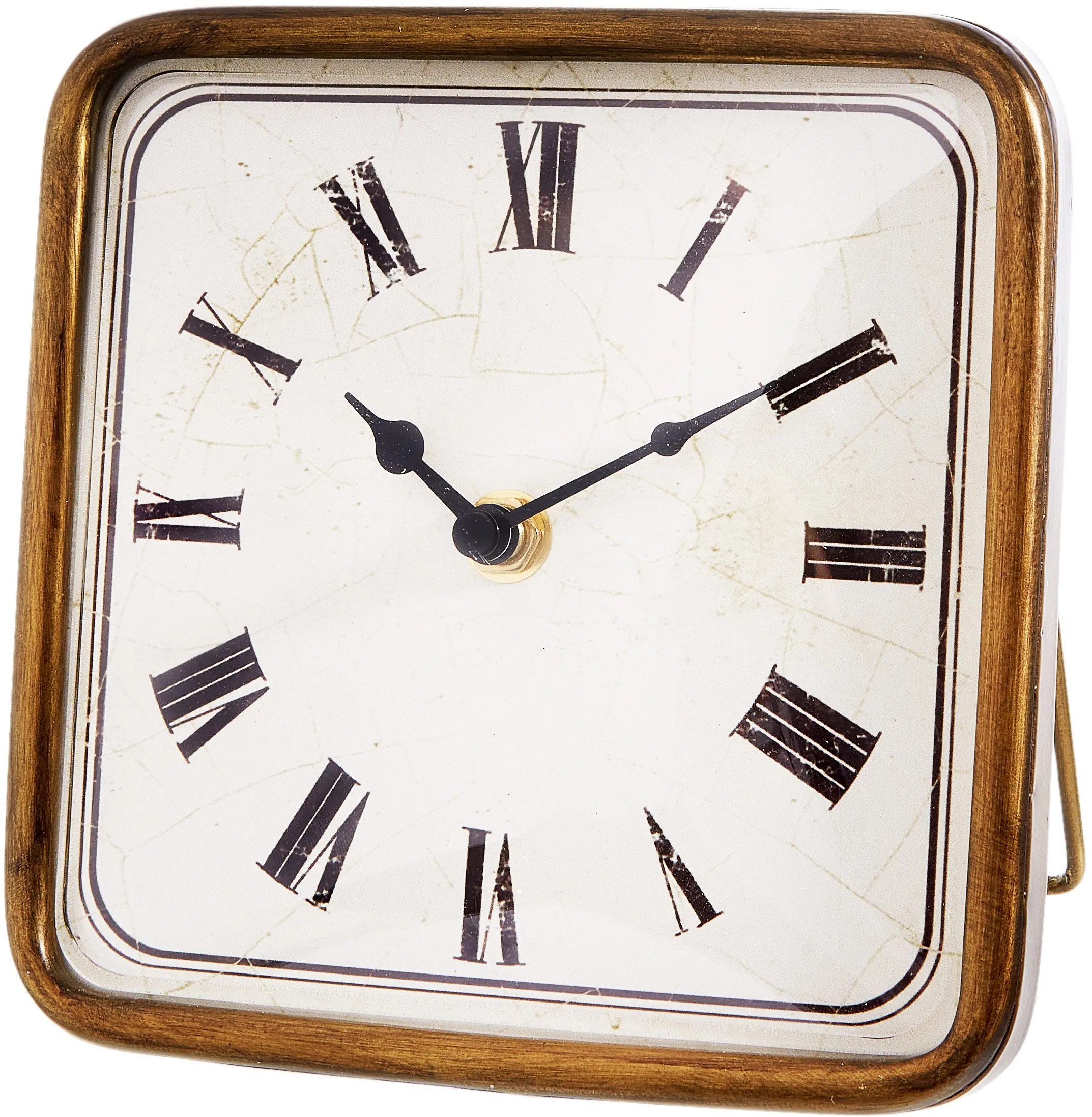 6.25 Inch Antique Gold Square Clock-1