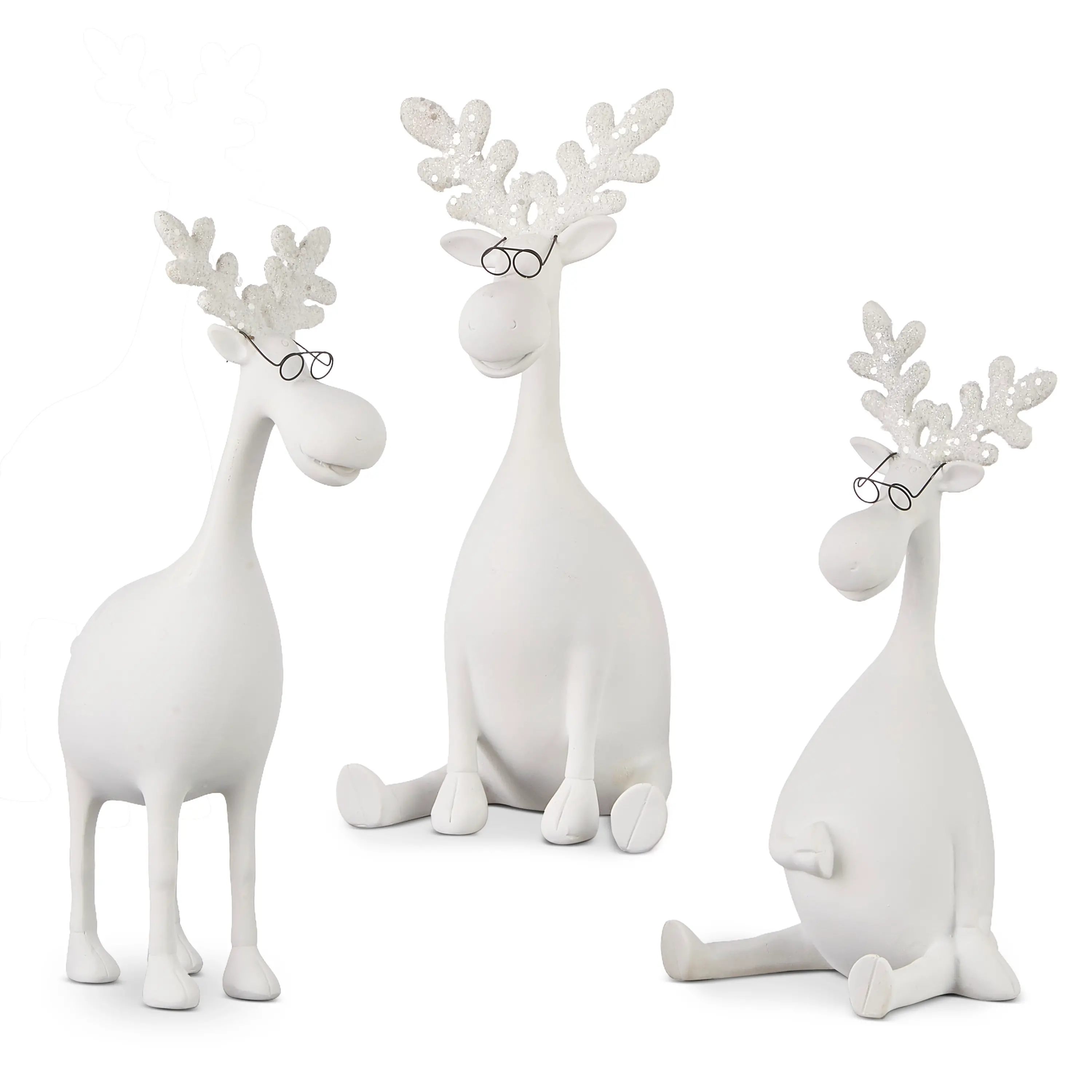 Assorted White Moose with Glasses-1