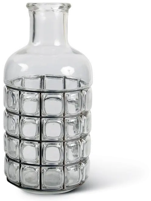 Small 10.5-Inch Glass Bubble Vase-1