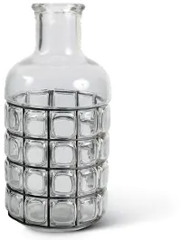 Small 10.5-Inch Glass Bubble Vase