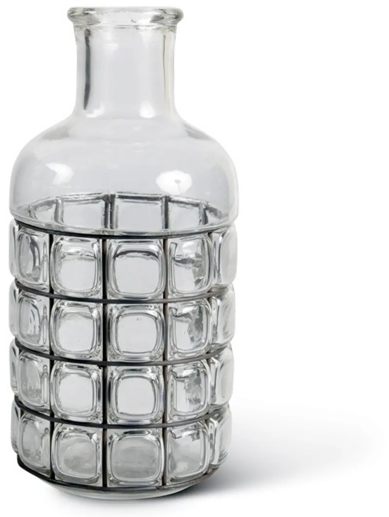 Small 10.5-Inch Glass Bubble Vase