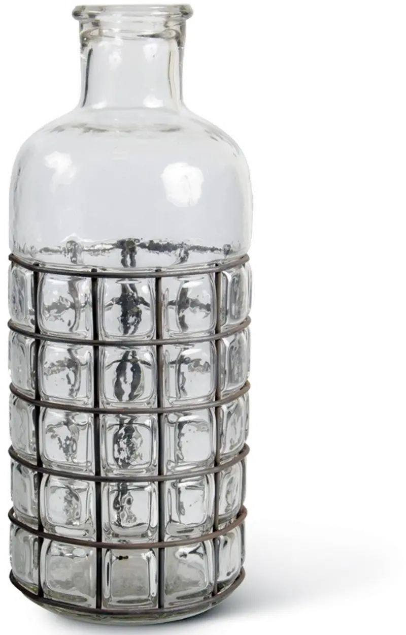 Medium 12.5-Inch Glass Bubble Vase