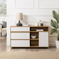BEC52SBCOSW Beckett 52  White & Oak Sideboard