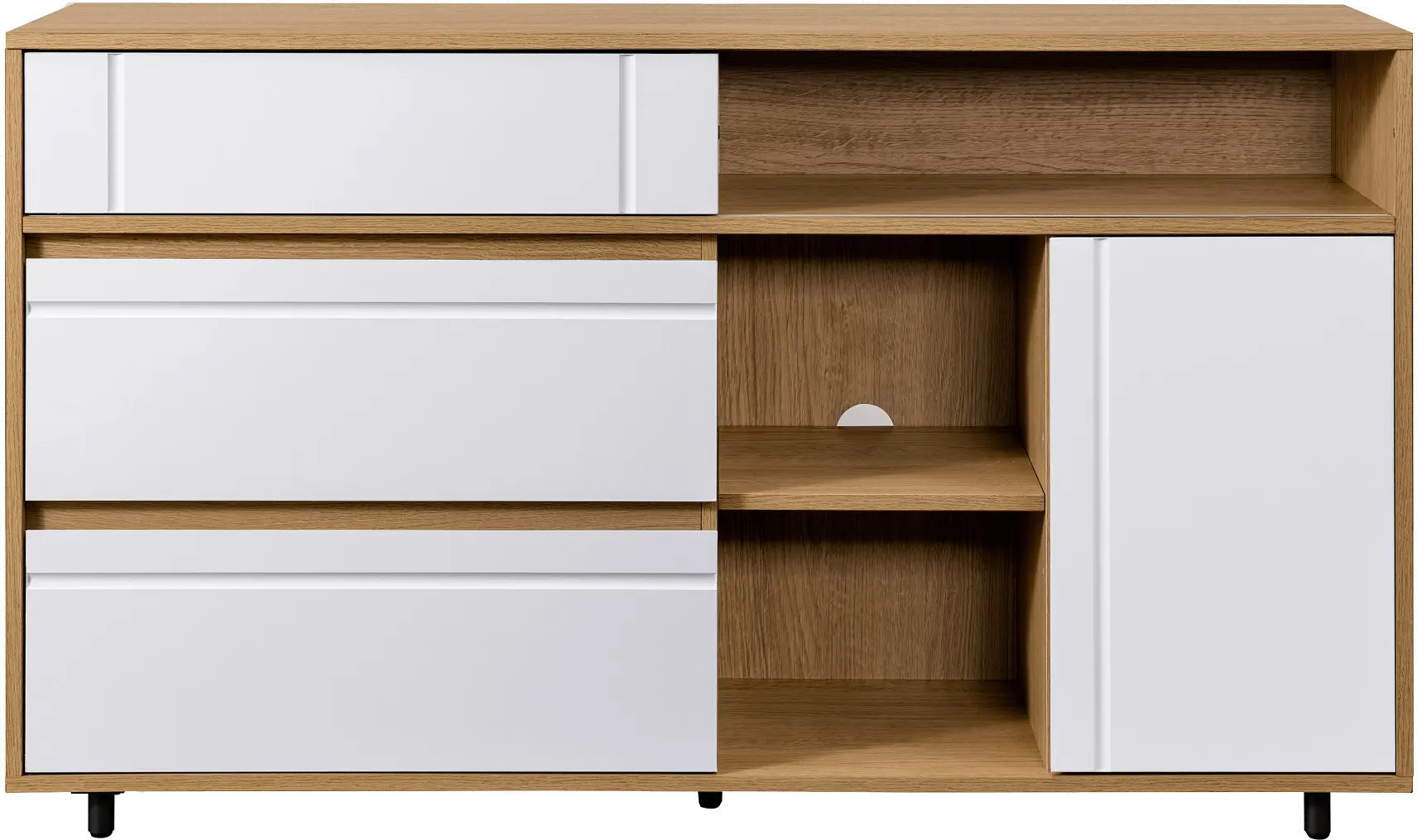 BEC52SBCOSW Beckett 52  White & Oak Sideboard-1