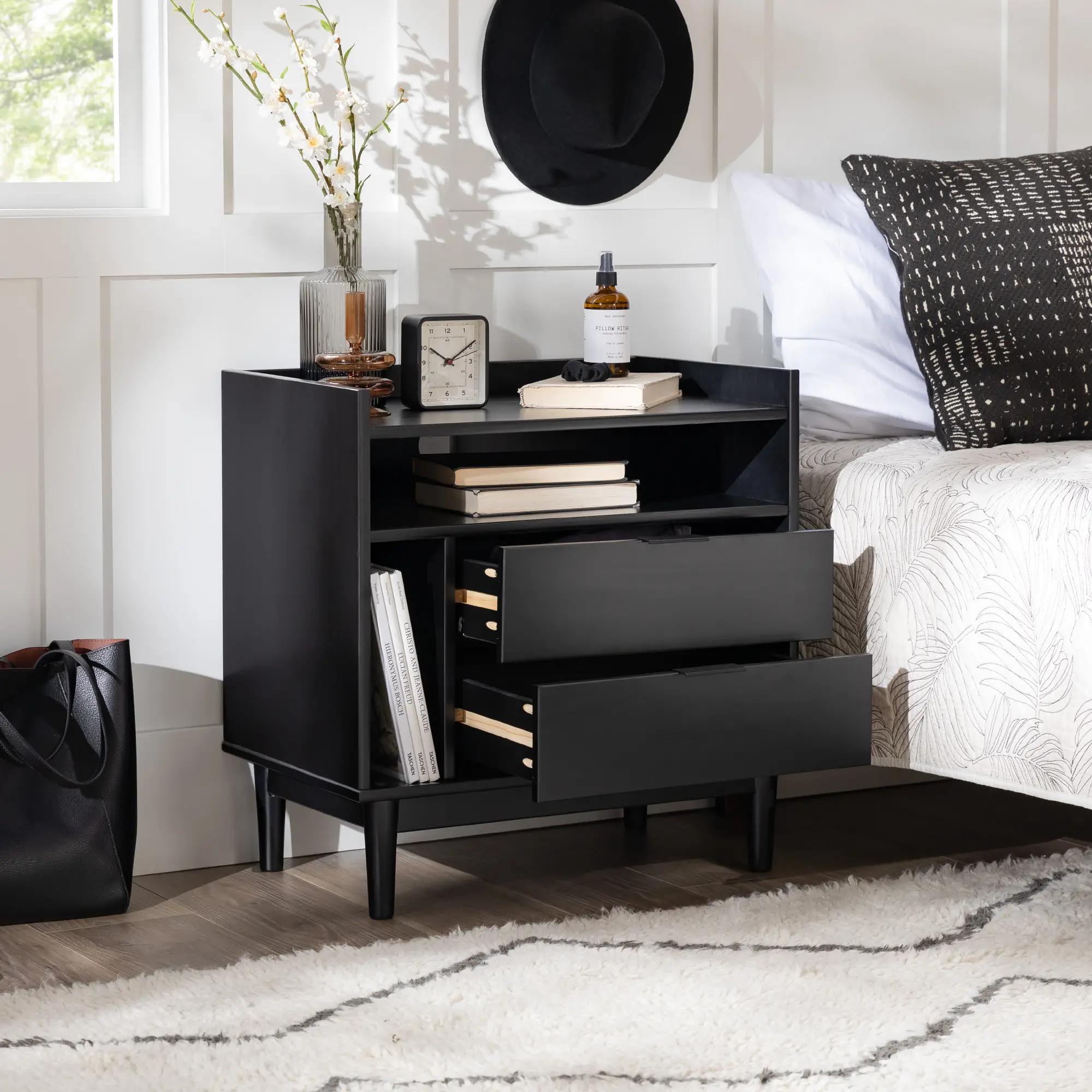 BR2DRLEENSBL Lee Black Mid Century Nightstand-4