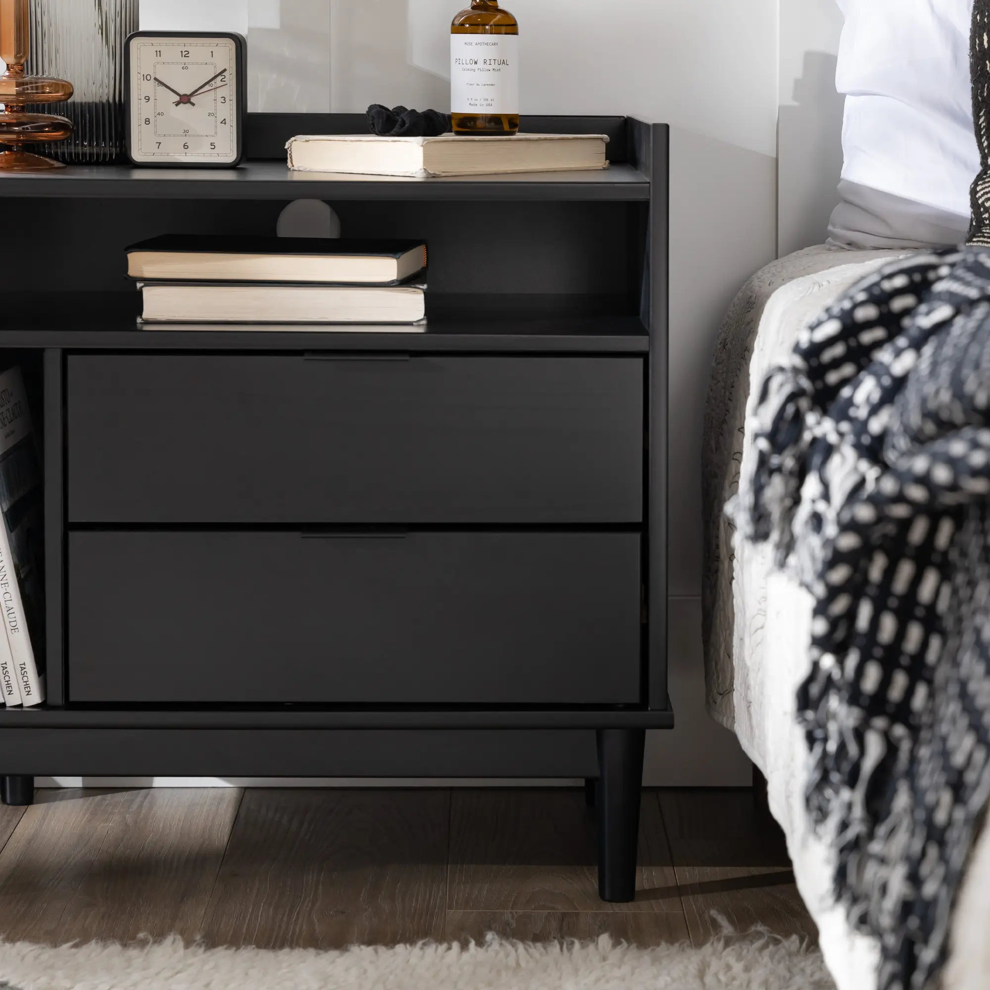 BR2DRLEENSBL Lee Black Mid Century Nightstand-5