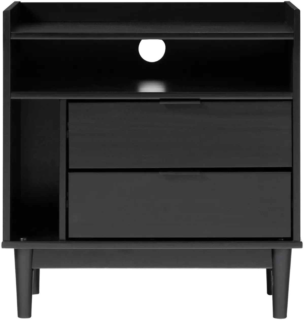 BR2DRLEENSBL Lee Black Mid Century Nightstand-1