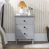 BR3DNSGY Spencer Gray 3-Drawer Nightstand
