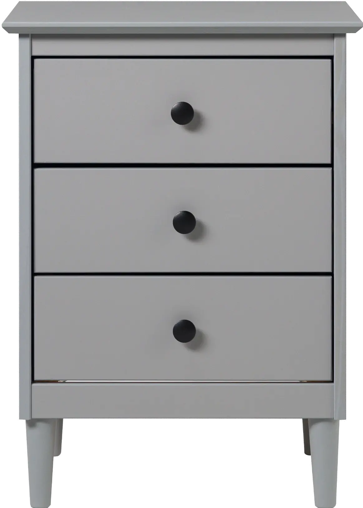 BR3DNSGY Spencer Gray 3-Drawer Nightstand-1