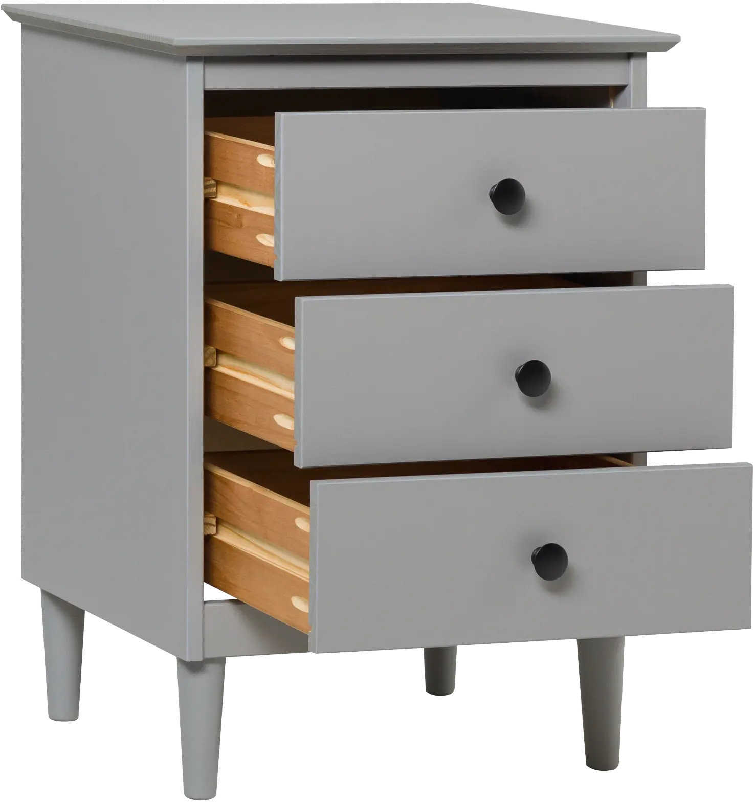BR3DNSGY Spencer Gray 3-Drawer Nightstand-6