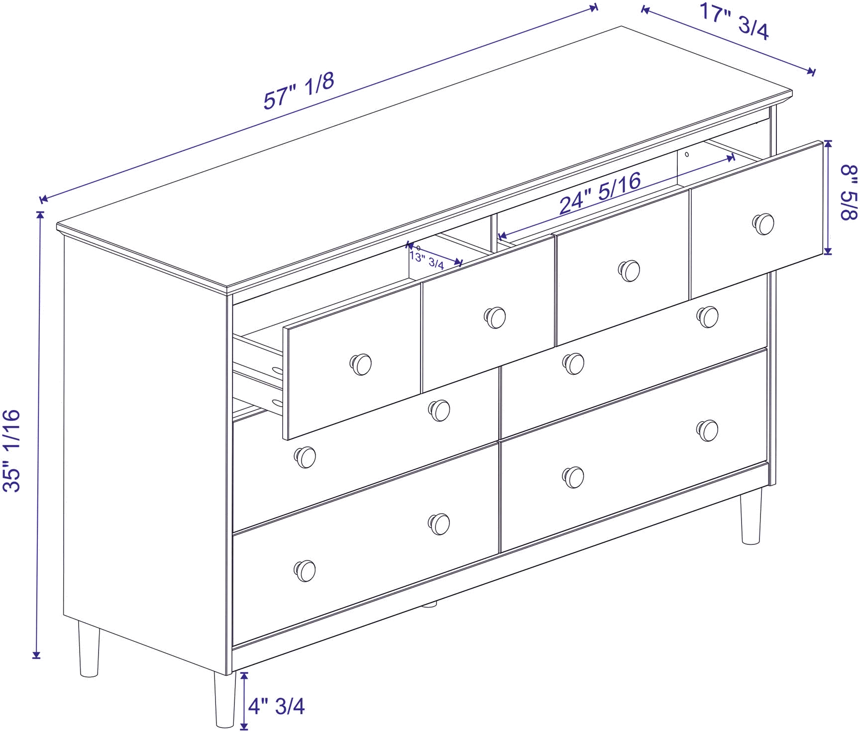 BR6DDDRGY Spencer Gray Dresser-9
