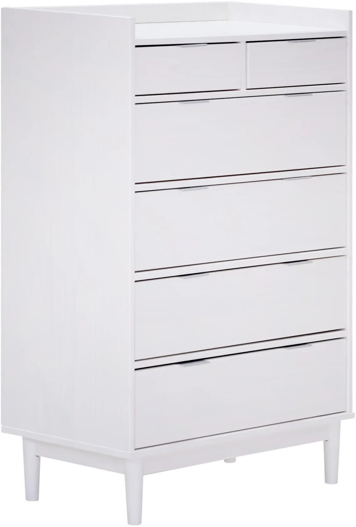 BR6DRLEEDRWH Lee White Mid Century Chest of Drawers-5