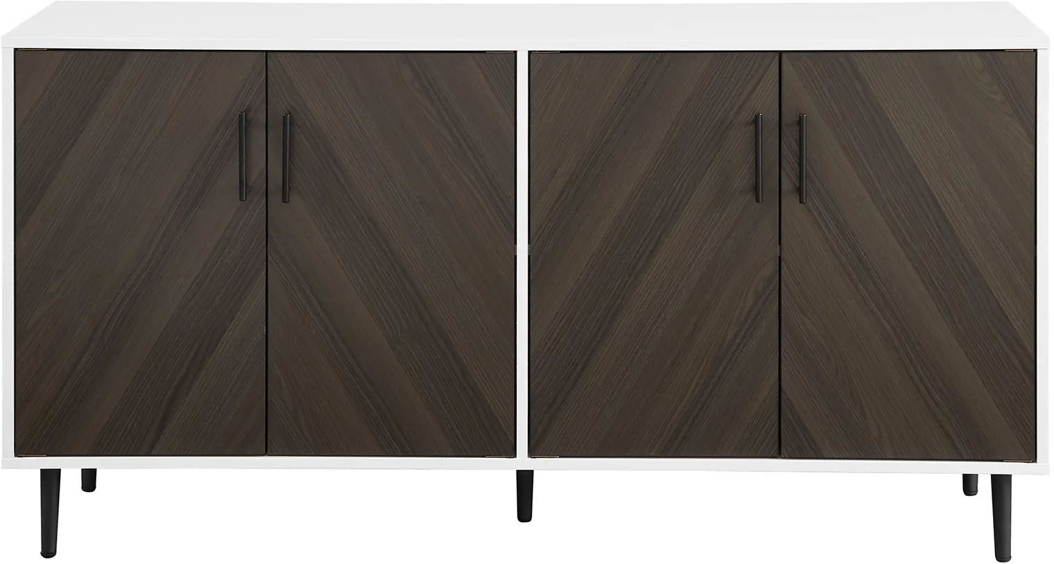 BU58HPBMABBSW Bookmatch Ash Brown & White 58  TV Stand-1