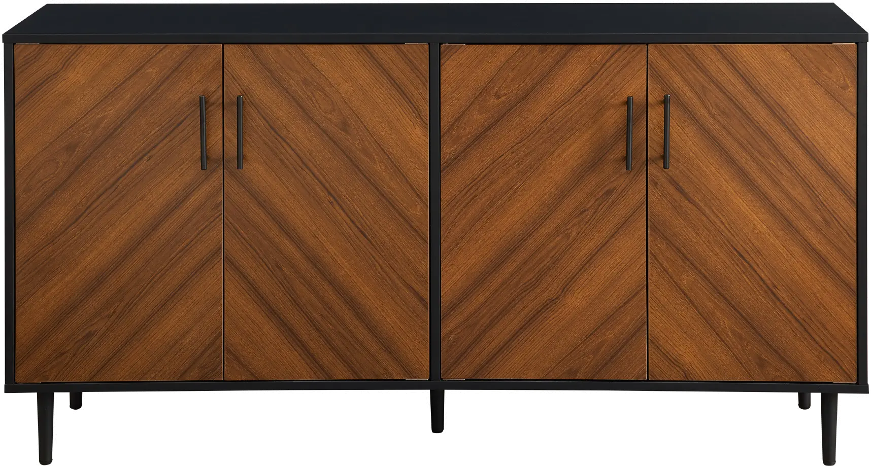 BU58HPBMACBSB Bookmatch Acorn Brown & Black 58  TV Stand-1