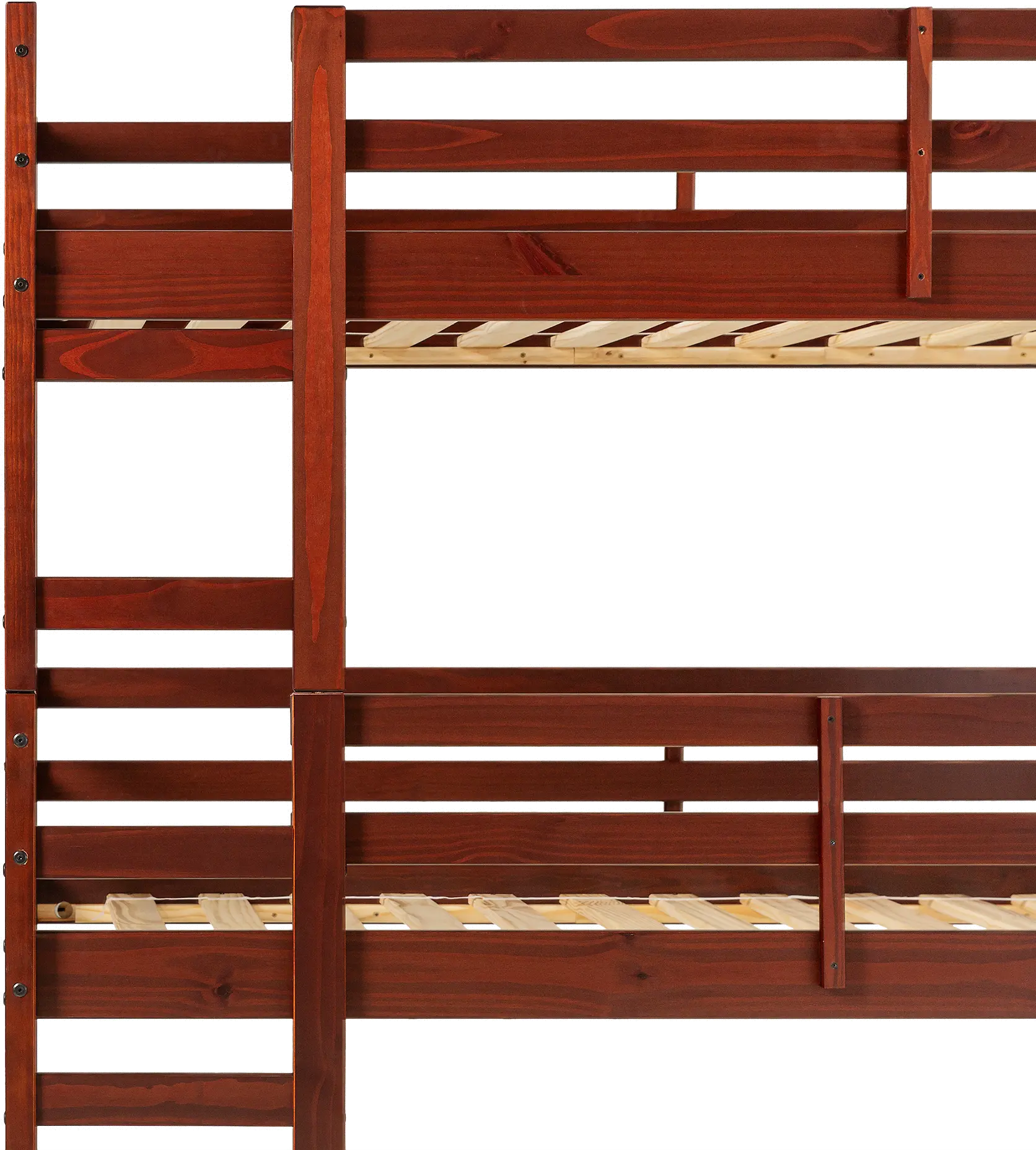 BW3TOTES Espresso Wood Triple Bunk Bed-4