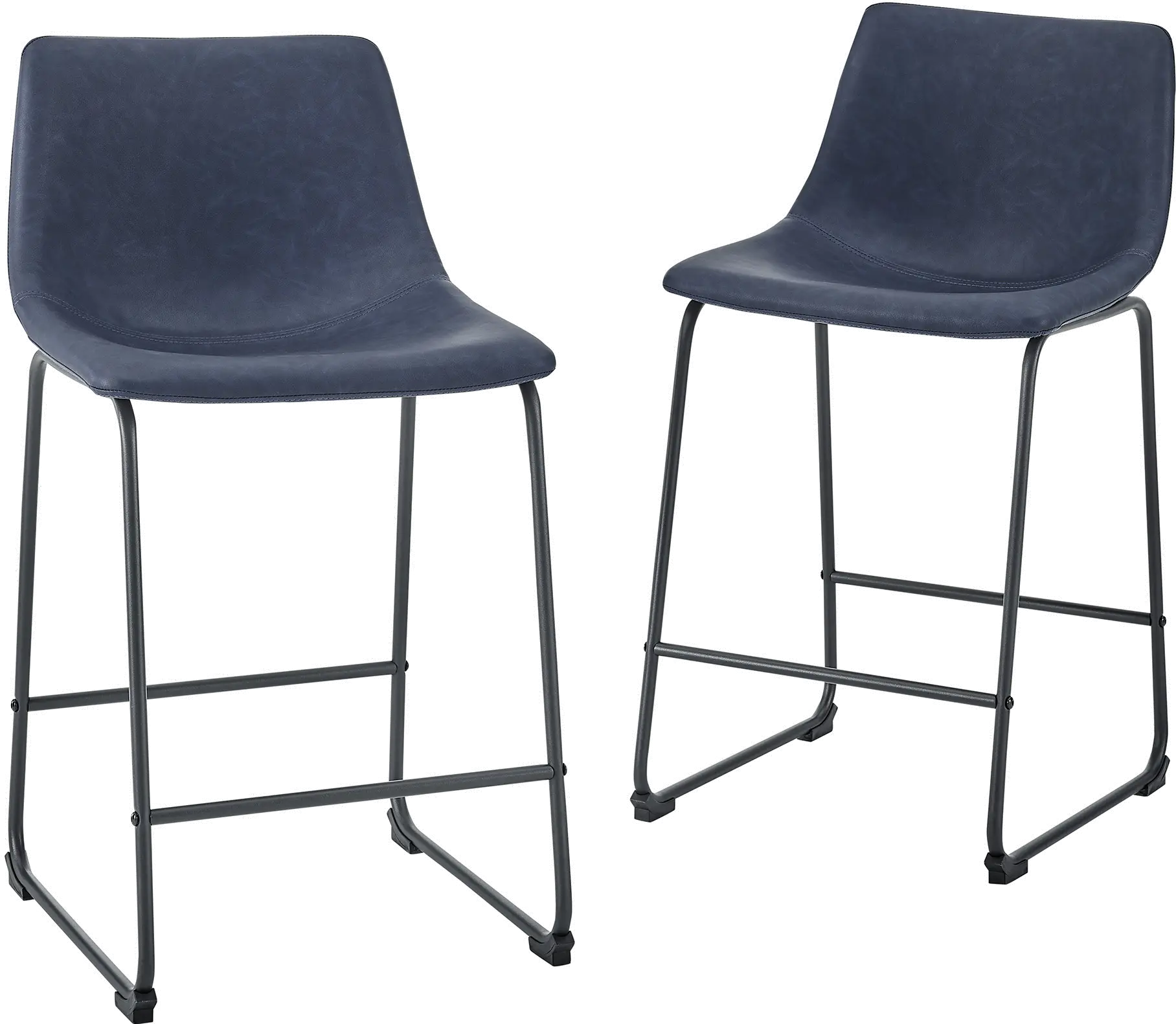 CHL26BU Saddles Navy Blue Counter Stool, Set of 2-1