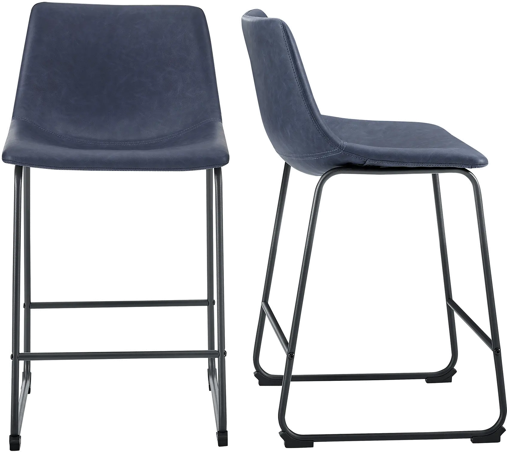 CHL26BU Saddles Navy Blue Counter Stool, Set of 2-3