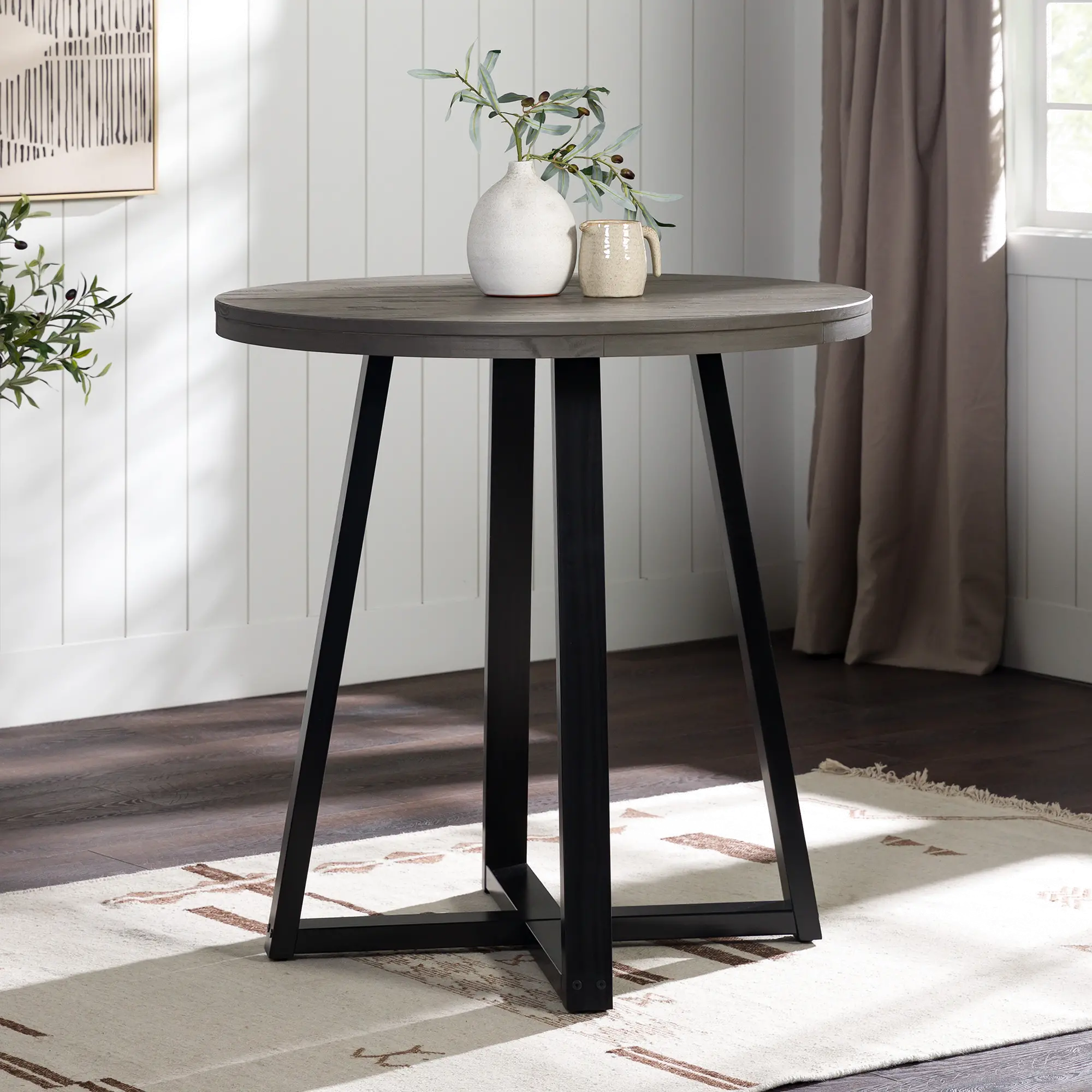 DNGD8DGY Durango 36  Distressed Gray Round Counter Height Table-2