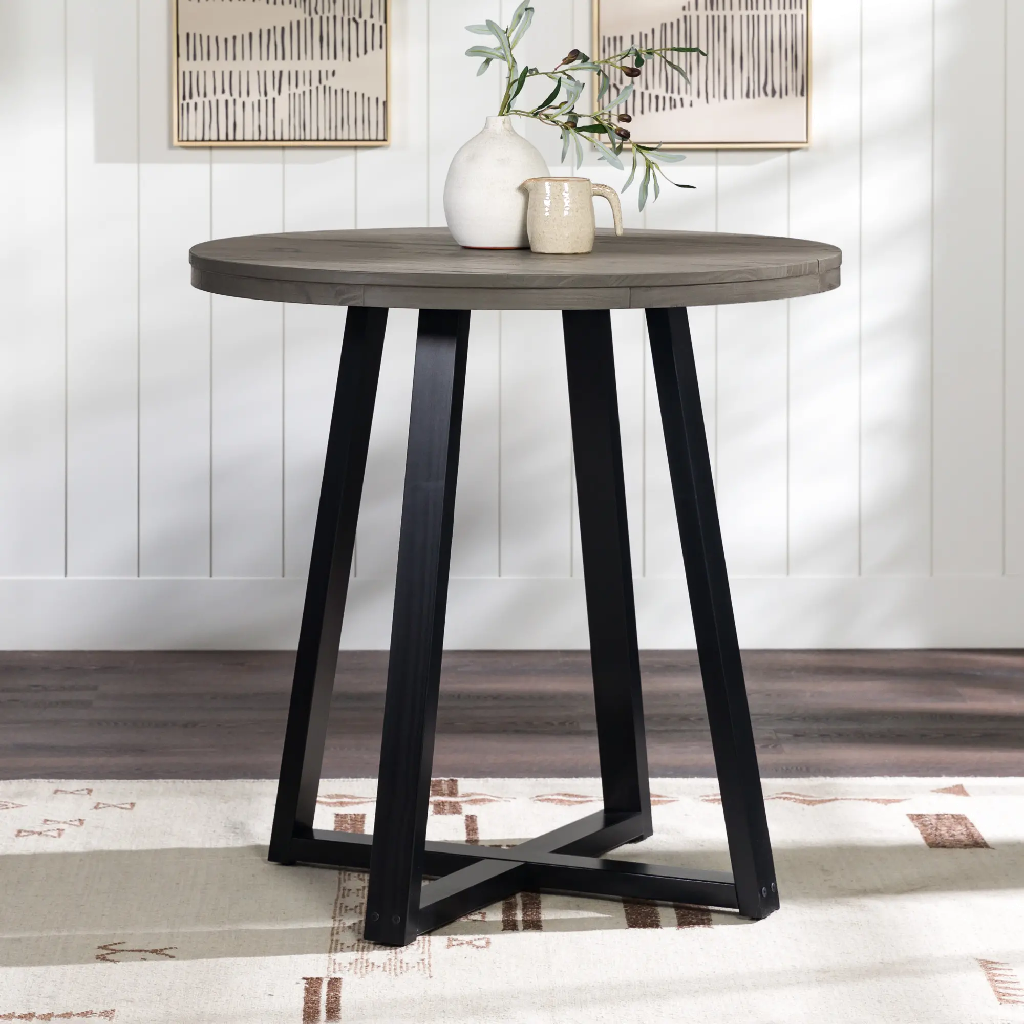 DNGD8DGY Durango 36  Distressed Gray Round Counter Height Table-3