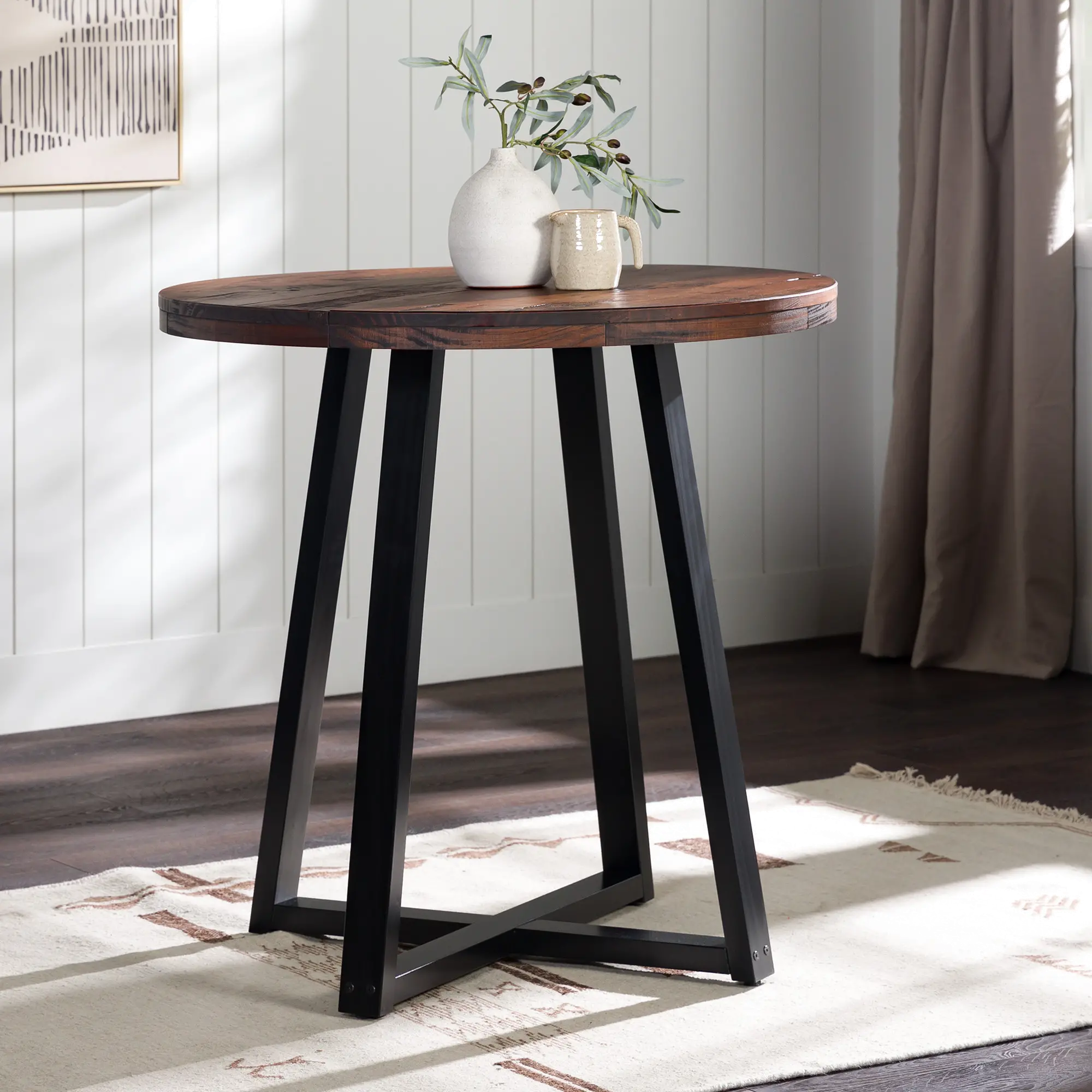 DNGD8DMA Durango 36  Distressed Mahogany Round Counter Height Table-2