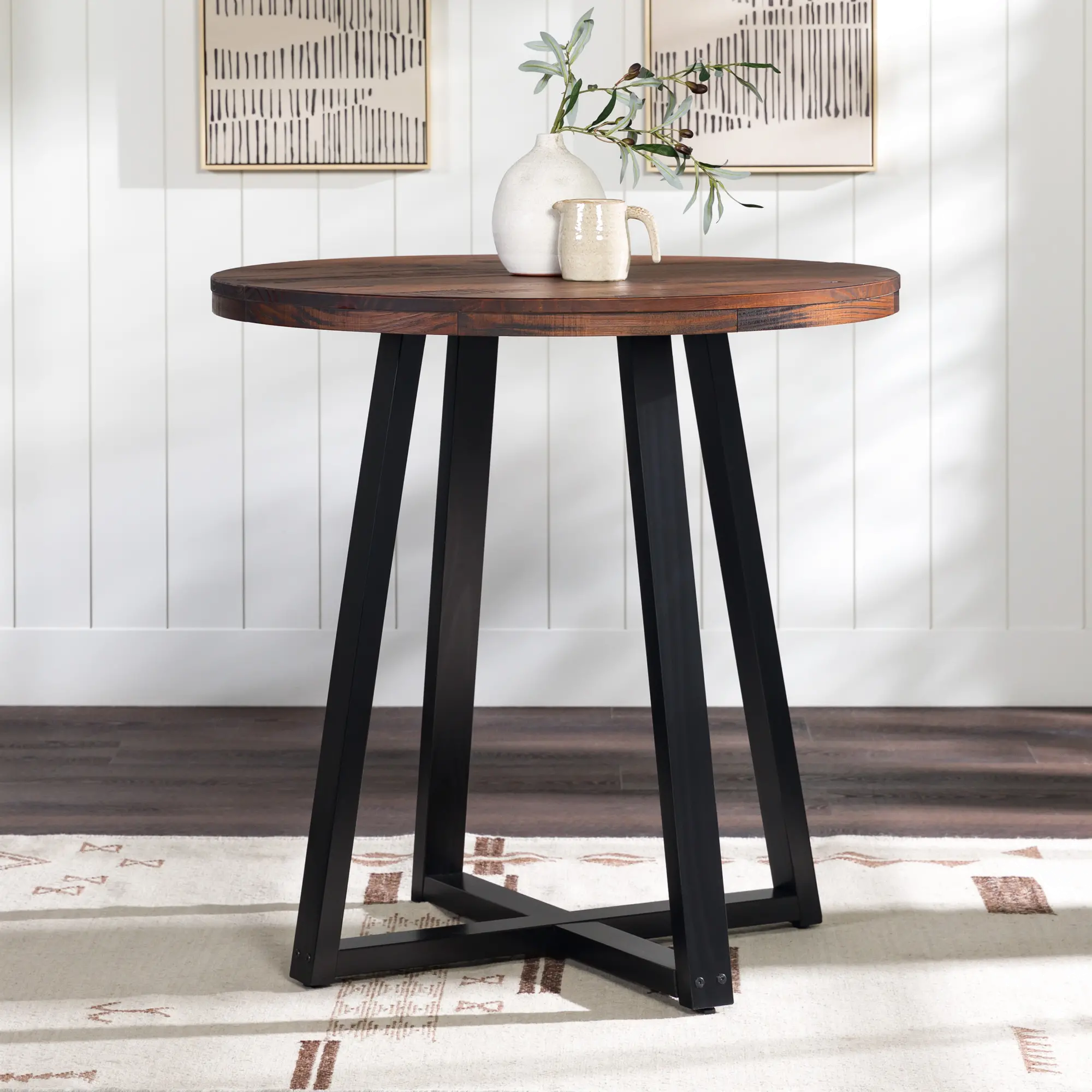 DNGD8DMA Durango 36  Distressed Mahogany Round Counter Height Table-3