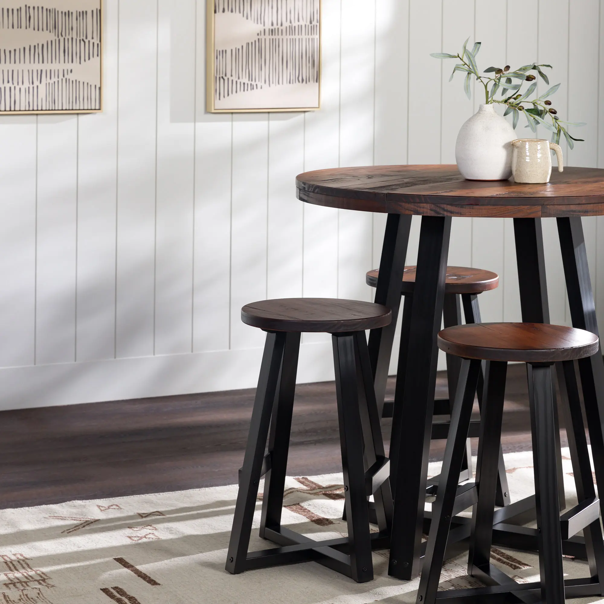 DNGD8DMA Durango 36  Distressed Mahogany Round Counter Height Table-4