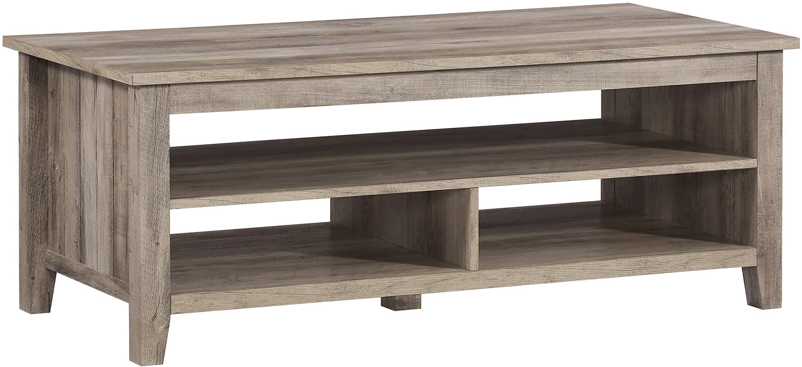 GRO48CTGW Groove Gray Wash Coffee Table with Shelf-3