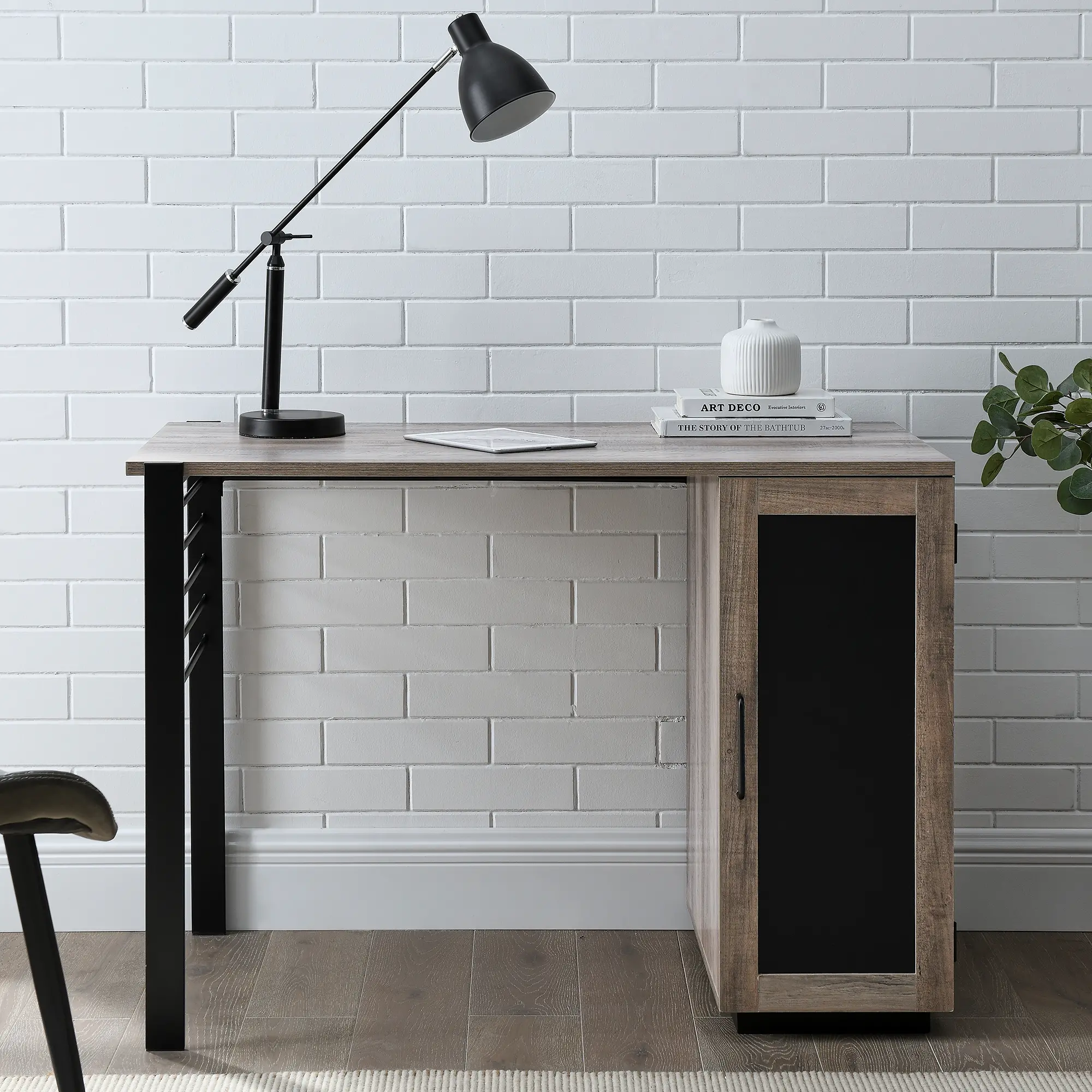 JAHO42CDGW Jared Gray Wash Writing Desk with Storage-2