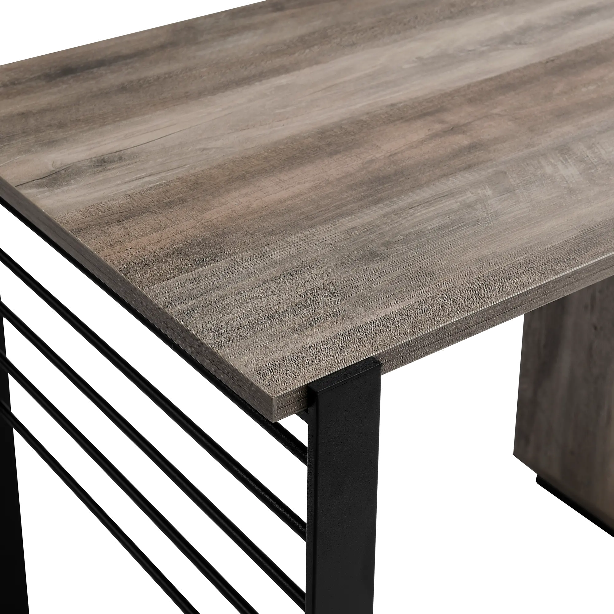 JAHO42CDGW Jared Gray Wash Writing Desk with Storage-5