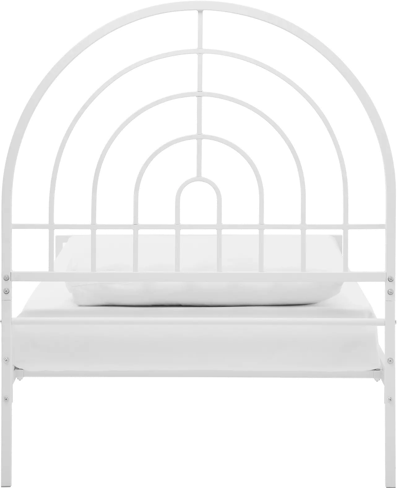 JDYB3CWH Jody White Metal Twin Bed-1