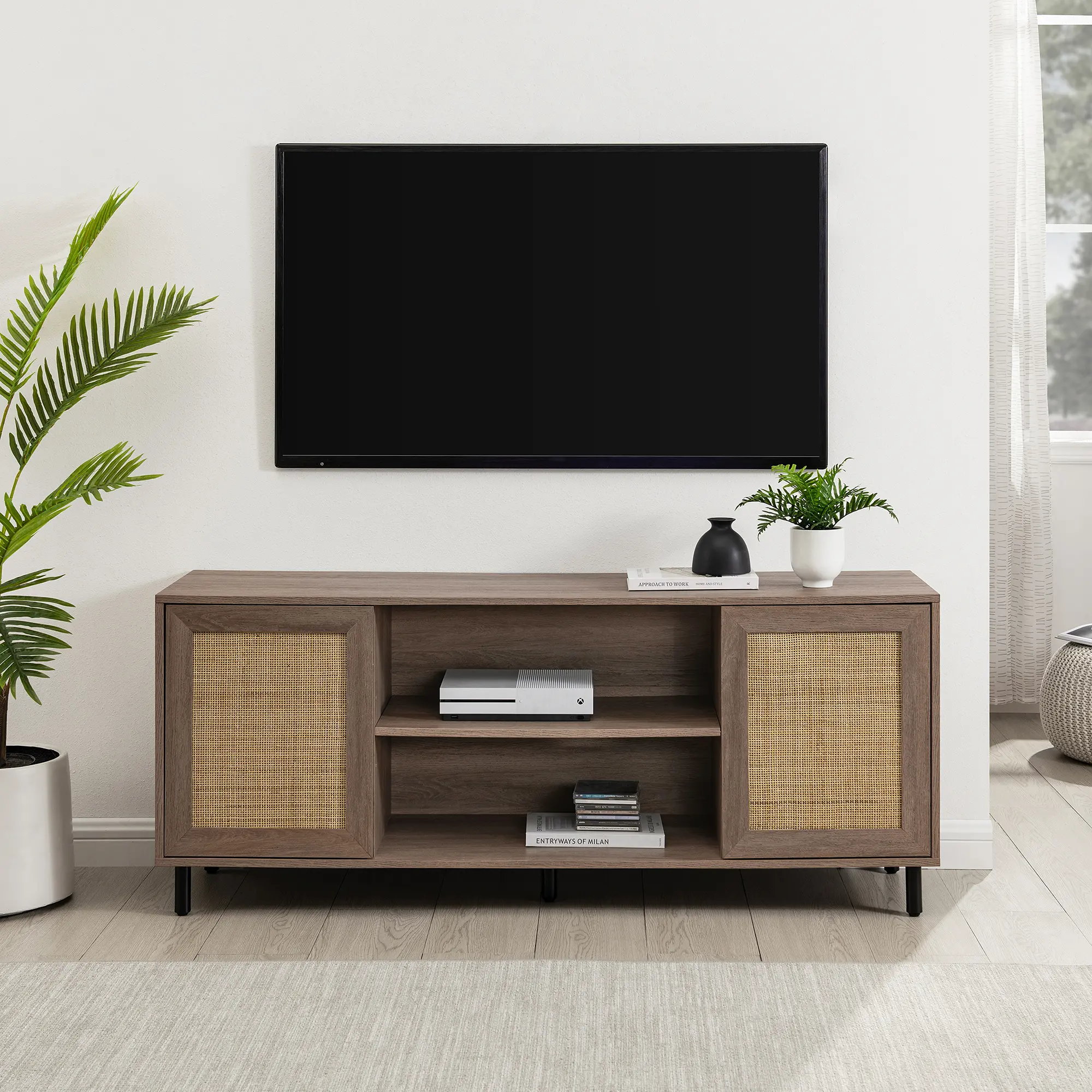 JLLM2FAG Jillian Driftwood Rattan-Door 58  TV Stand-2