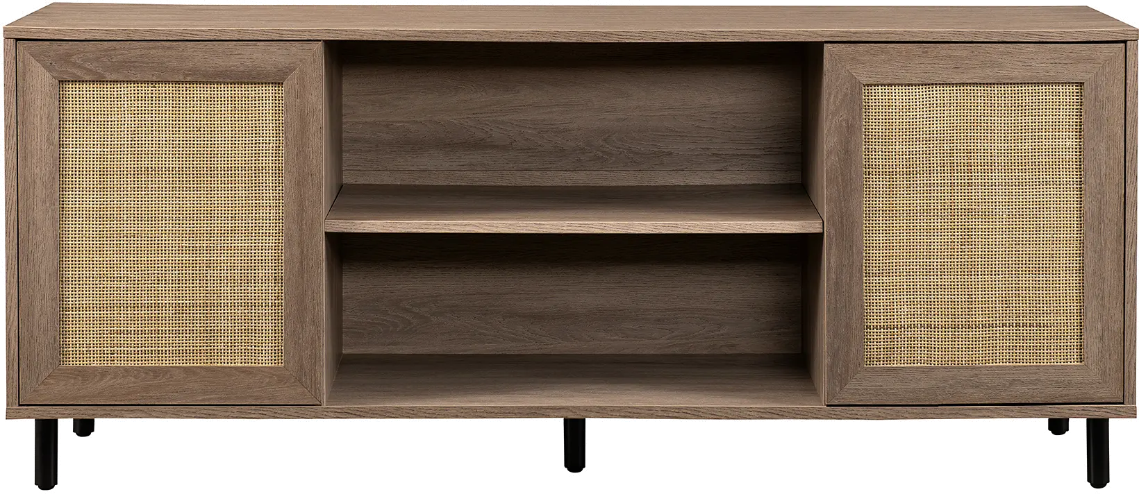 JLLM2FAG Jillian Driftwood Rattan-Door 58  TV Stand-1